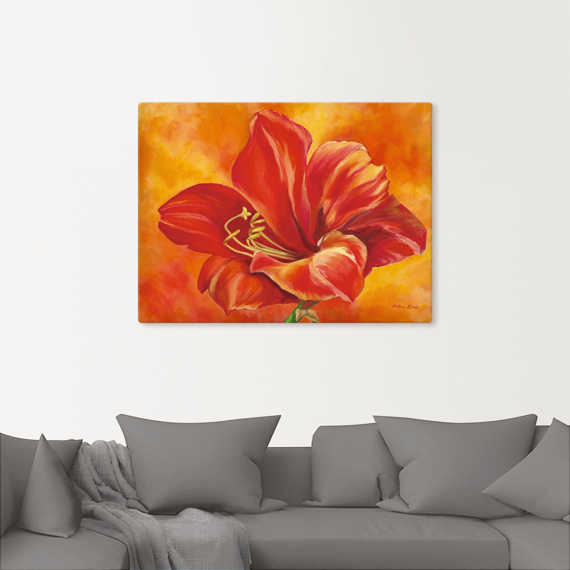 Artland Wandbild "Amaryllis", Blumen, (1 St.), als Leinwandbild, Poster in günstig online kaufen