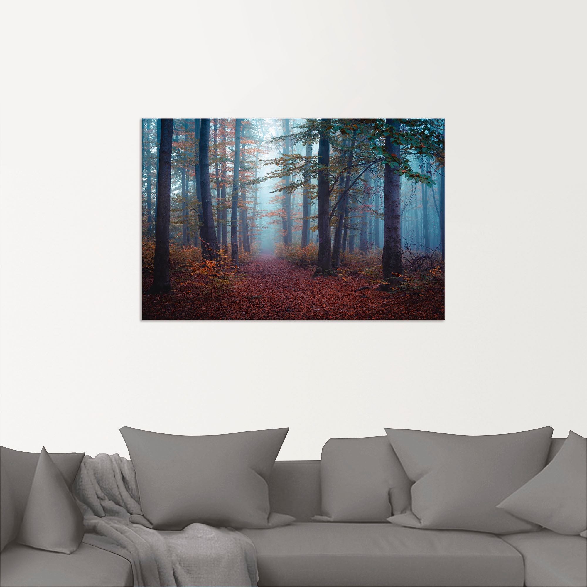 Artland Alu-Dibond-Druck "Wald im Nebel" Waldbilder 1 Stk. tlg. als Alubild günstig online kaufen