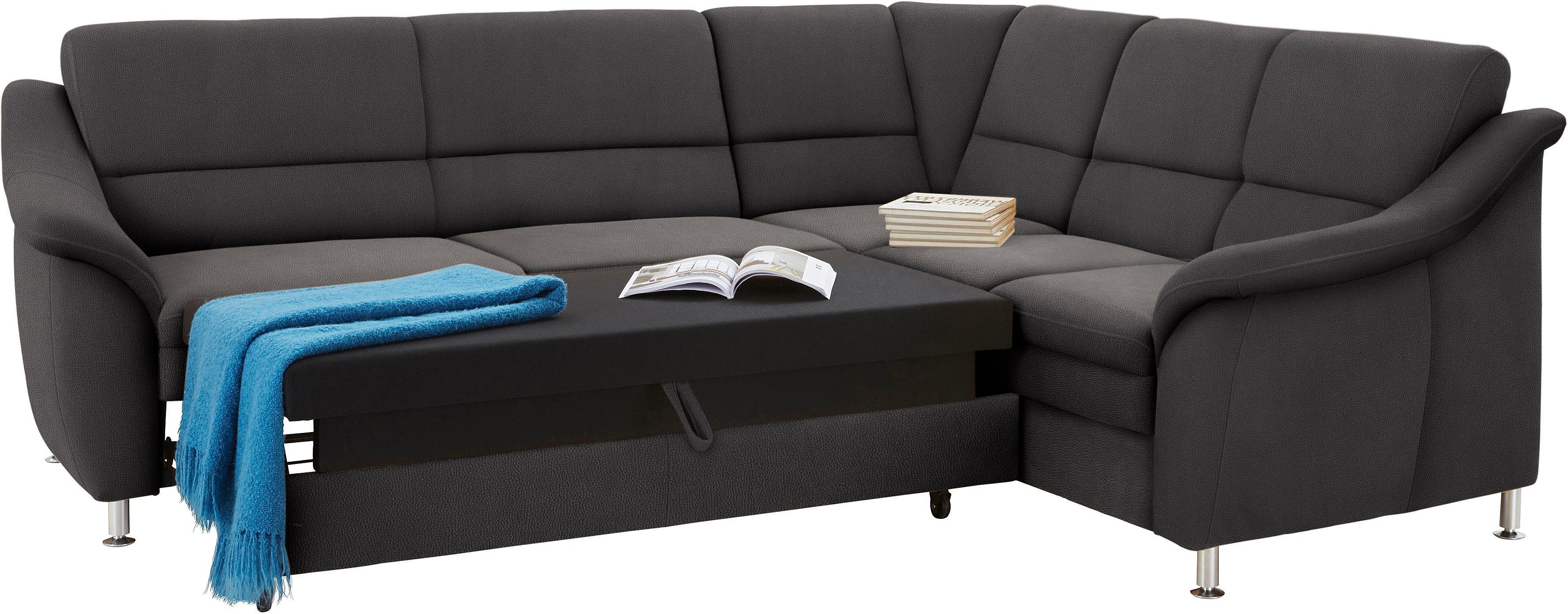Thumbnail - sit&more Ecksofa "Cardoso L-Form", mit Federkern, wahlweise mit Bettfunktion und Schubkasten