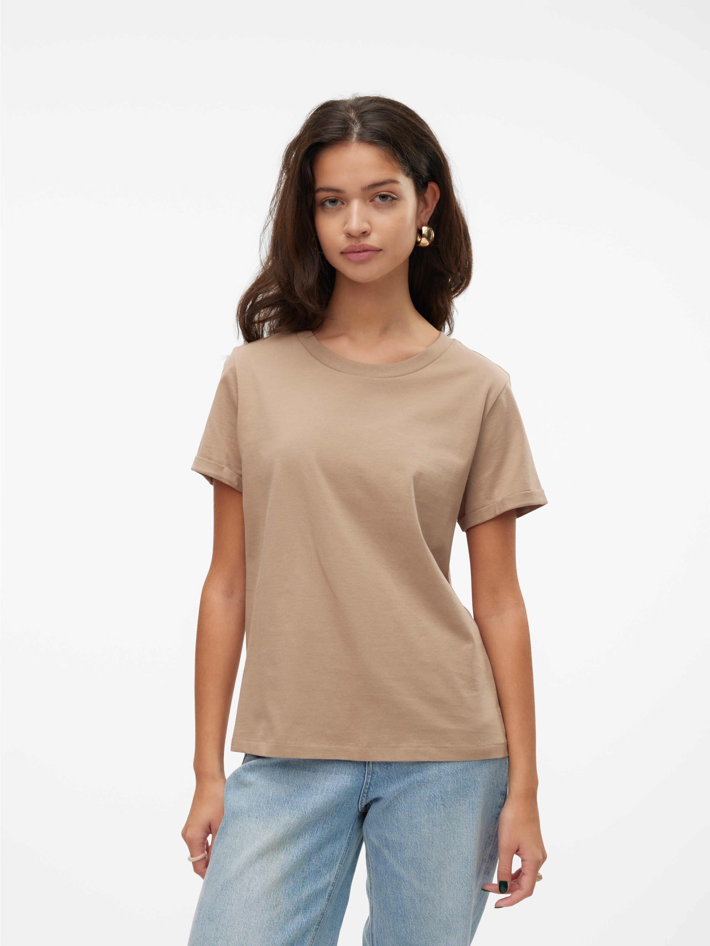 Vero Moda Kurzarmshirt "VMPAULA S/S T-SHIRT NOOS" Baumwolle, regular fit günstig online kaufen
