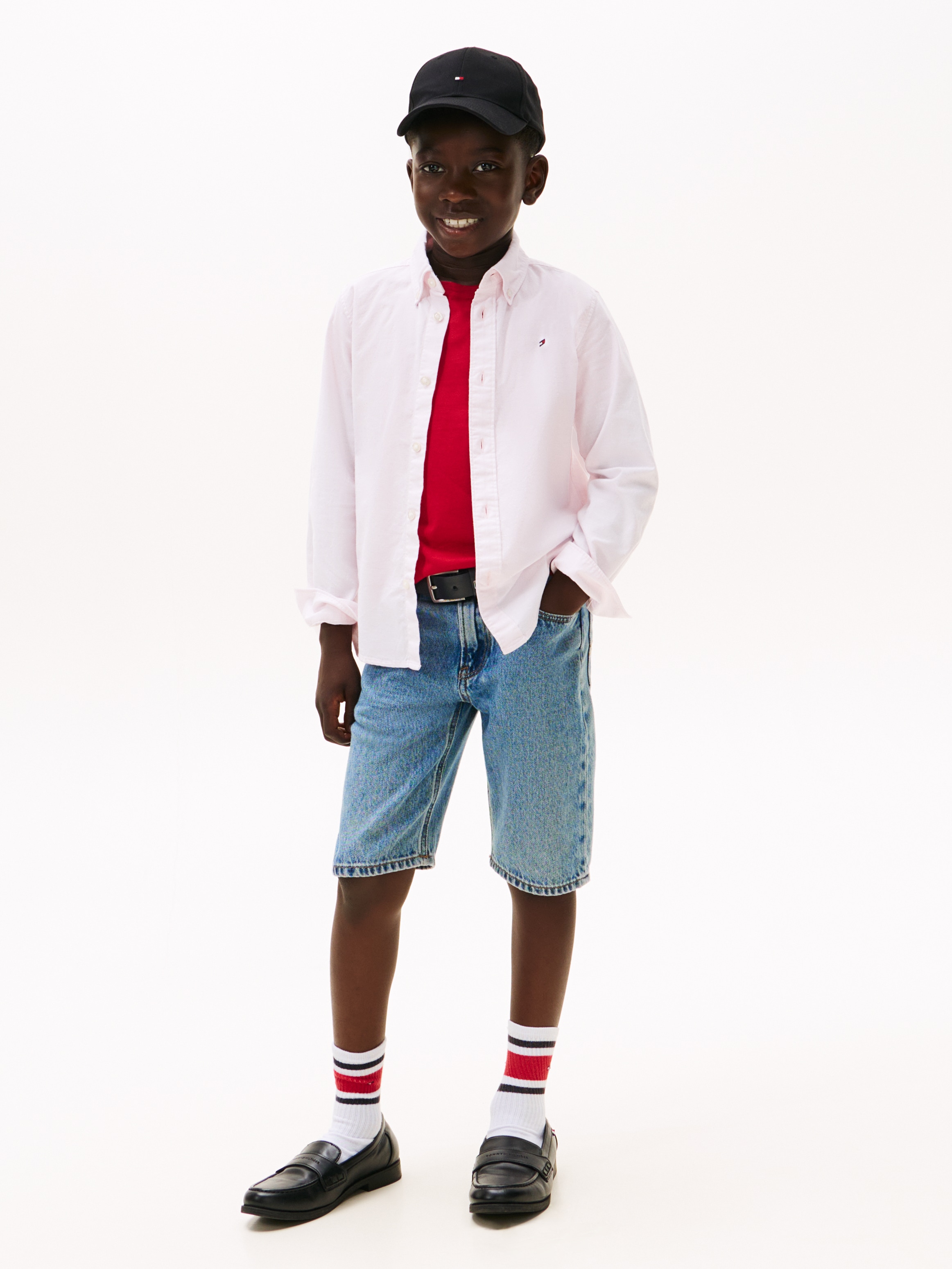 Tommy Hilfiger Langarmhemd »FLAG OXFORD SHIRT LS«, mit Logostickerei