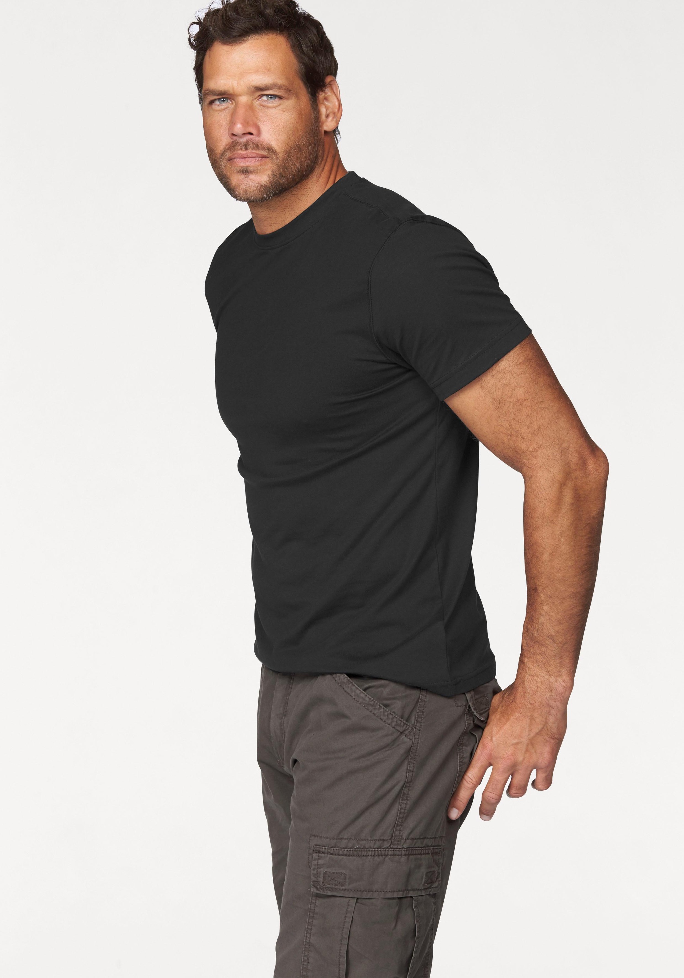 Mans World T-Shirt "neue Farben", Kurzarm, unifarben, Rundhals, aus Baumwol günstig online kaufen