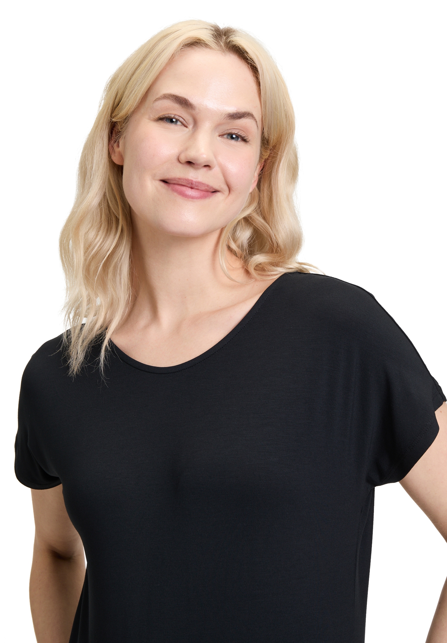 Betty Barclay Kurzarmshirt "Betty Barclay Casual-Shirt mit V-Ausschnitt", ( günstig online kaufen