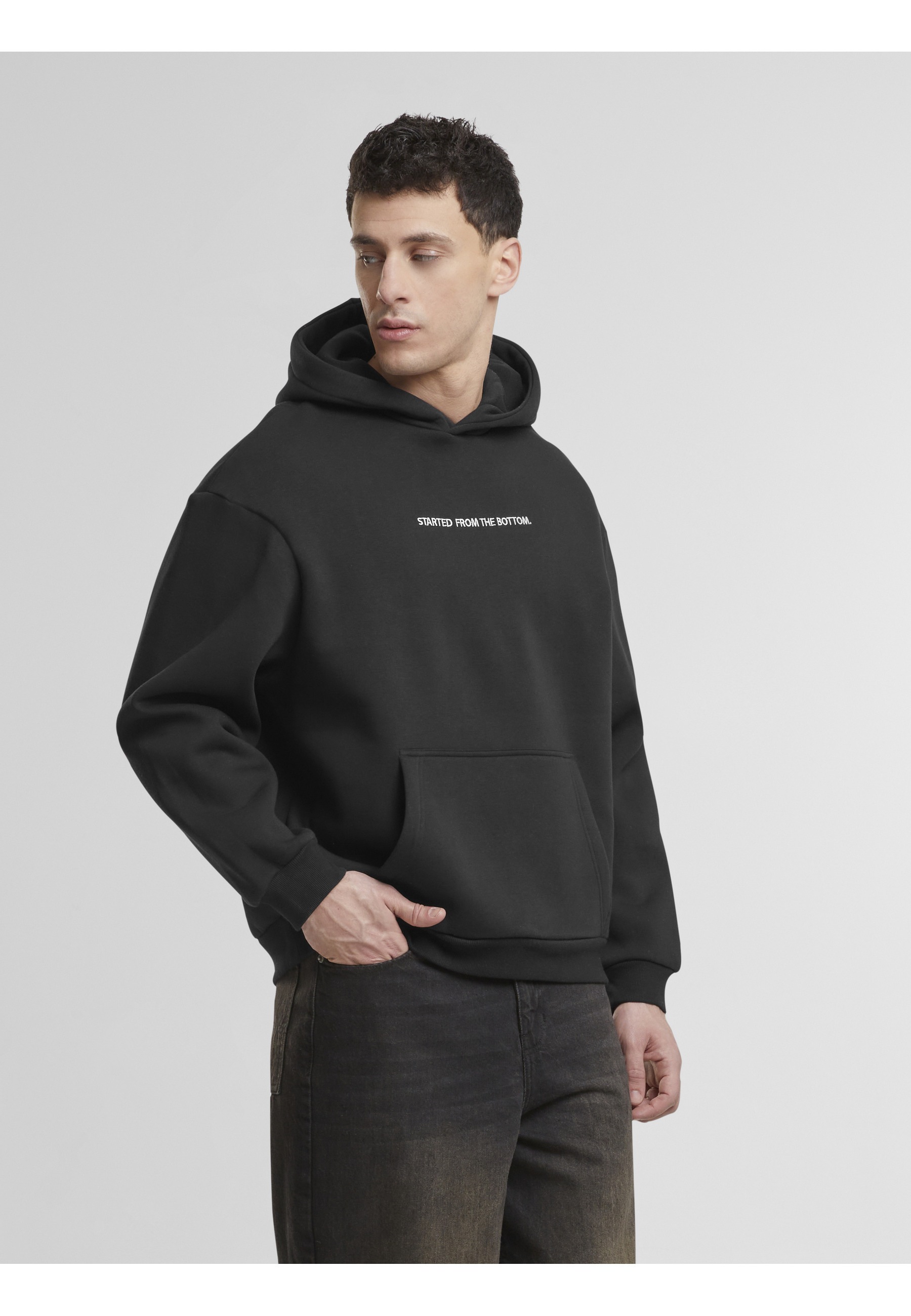 MisterTee Kapuzenpullover »MisterTee Started From The Bottom EMB Fluffy Hoody« 1 Stk.