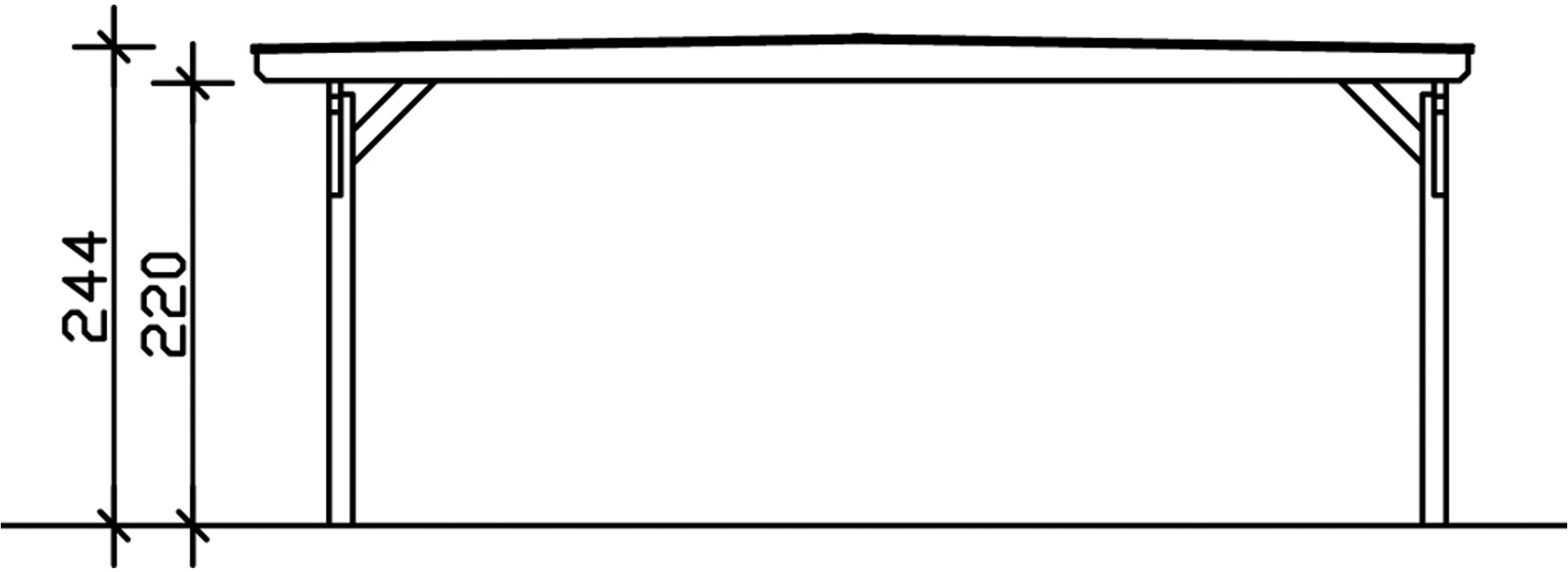 Skanholz Doppelcarport »Odenwald«, Holz, 546 cm, Anthrazit