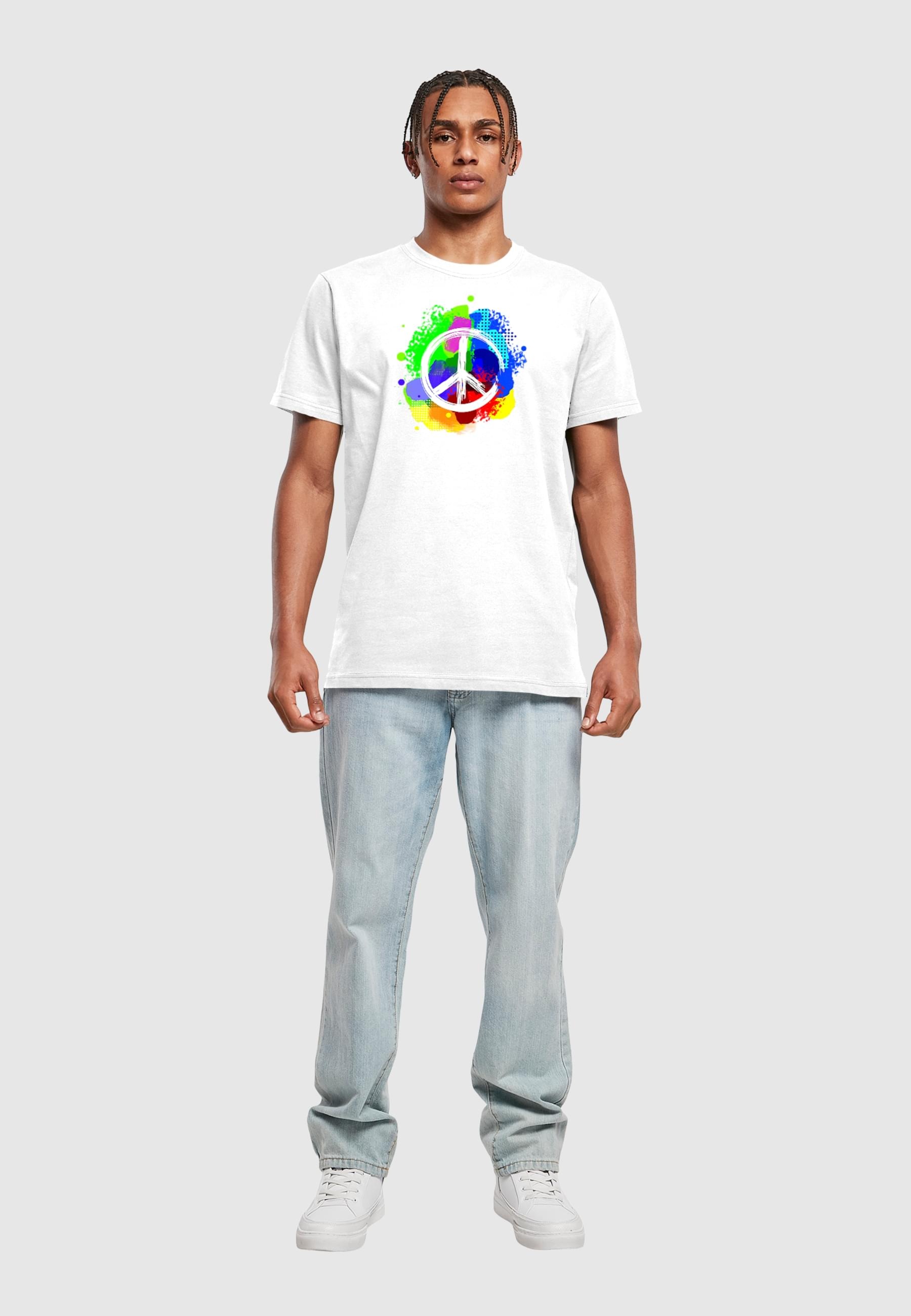 Merchcode T-Shirt »Merchcode Herren Peace - Graffiti T-Shirt Round Neck«, (1 tlg.)