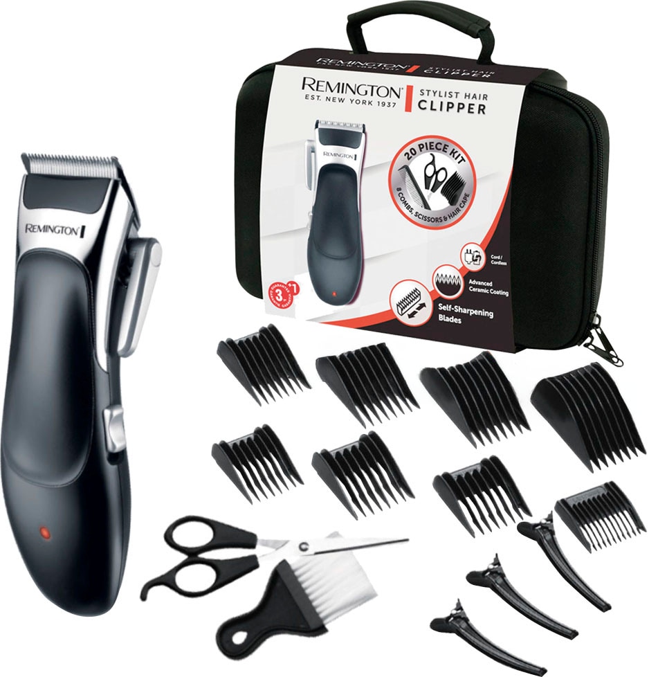 Remington Haarschneider "Stylist, HC363C -" 8 Aufsätze für Herren - 8 Kammaufsätze, kabellos, Profi-Koffer