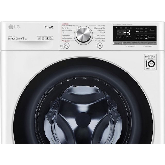 LG Waschmaschine »F6WV709P1«, F6WV709P1, 9 kg, 1600 U/min, TurboWash® -  Waschen in nur 39 Minuten | BAUR