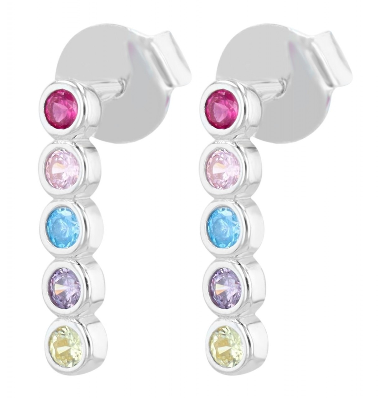 Adelia´s Paar Ohrhänger »Damen Ohrstecker aus poliertem 925 Sterling Silber und Zirkonia«