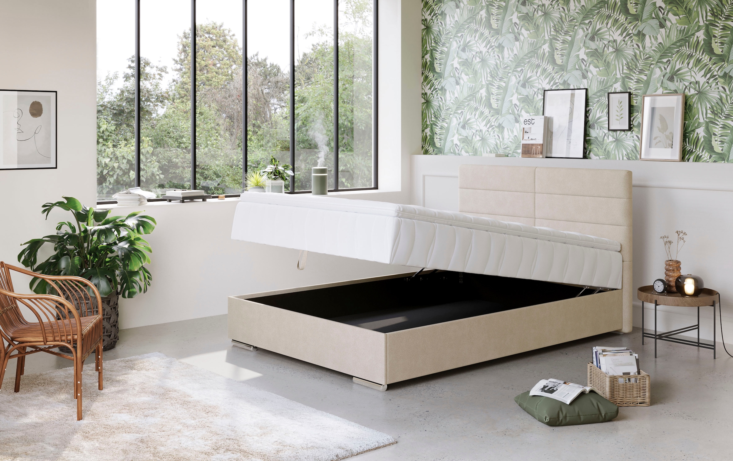 COTTA Boxbett »Tom«, mit Bettkasten, Topper und Zierkissen
