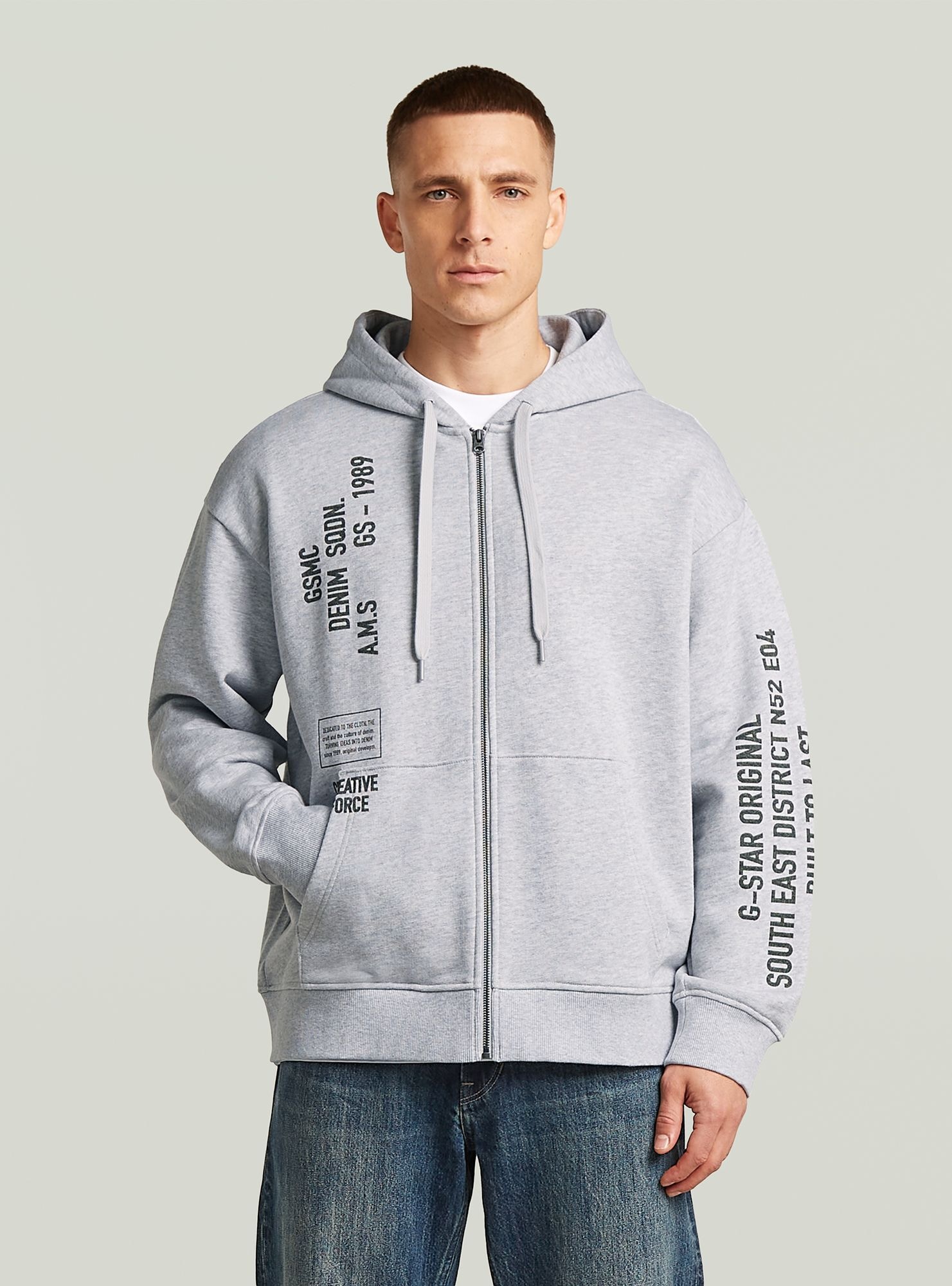 G-STAR Longpullover "Stencil Relaxed Hoodie Zip Sweatshirt" günstig online kaufen