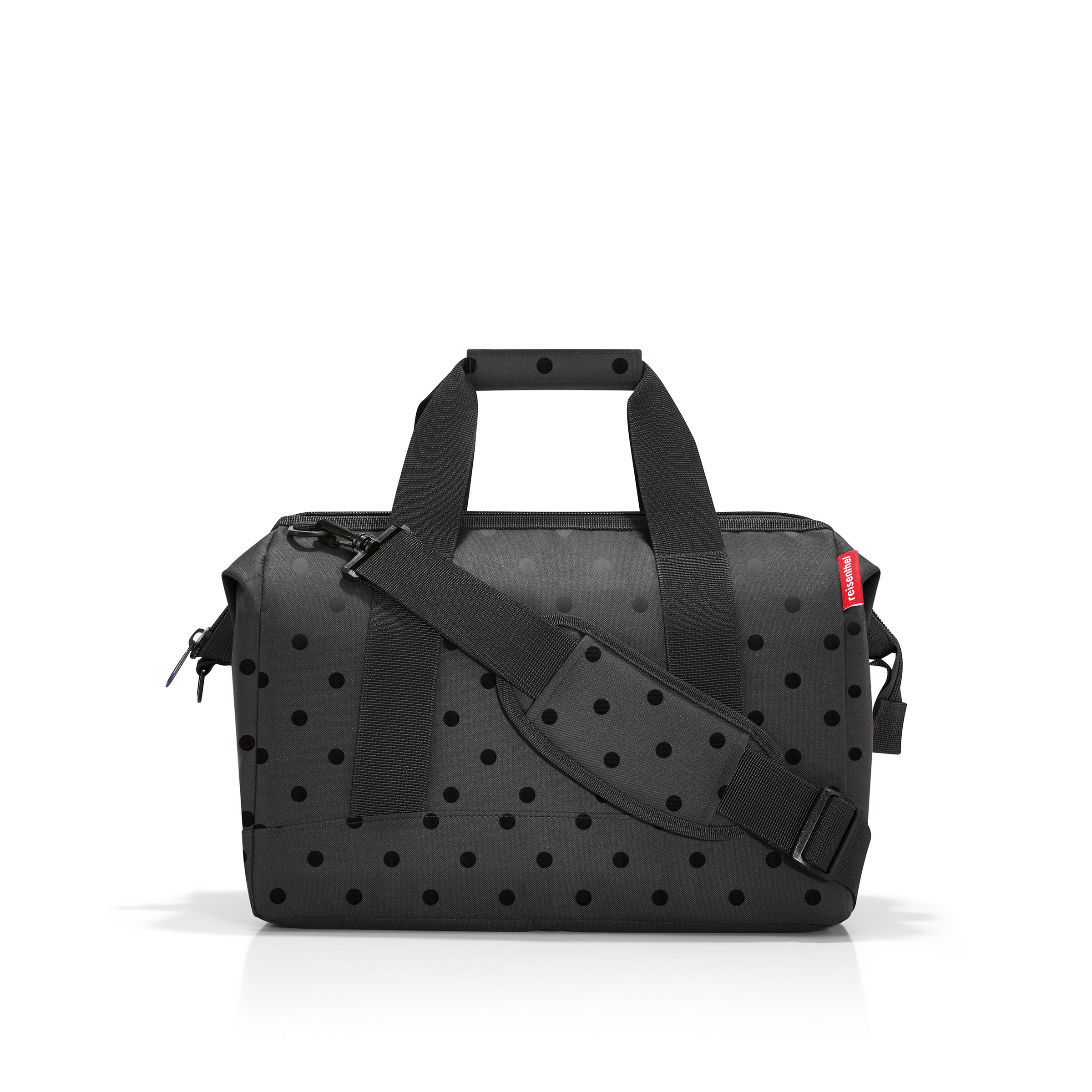 REISENTHEL Reisetasche "reisenthel allrounder M"glossy dots schwarz, Polyester, gepunktet, Taschen, Maße für Handgepäck