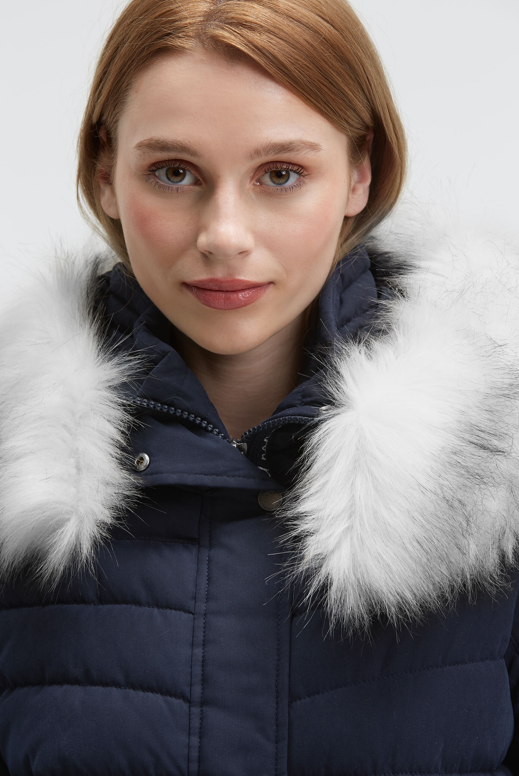 SOCCX Winterjacke mit Kapuze mit abnehmbarem Kunstfellbesatz