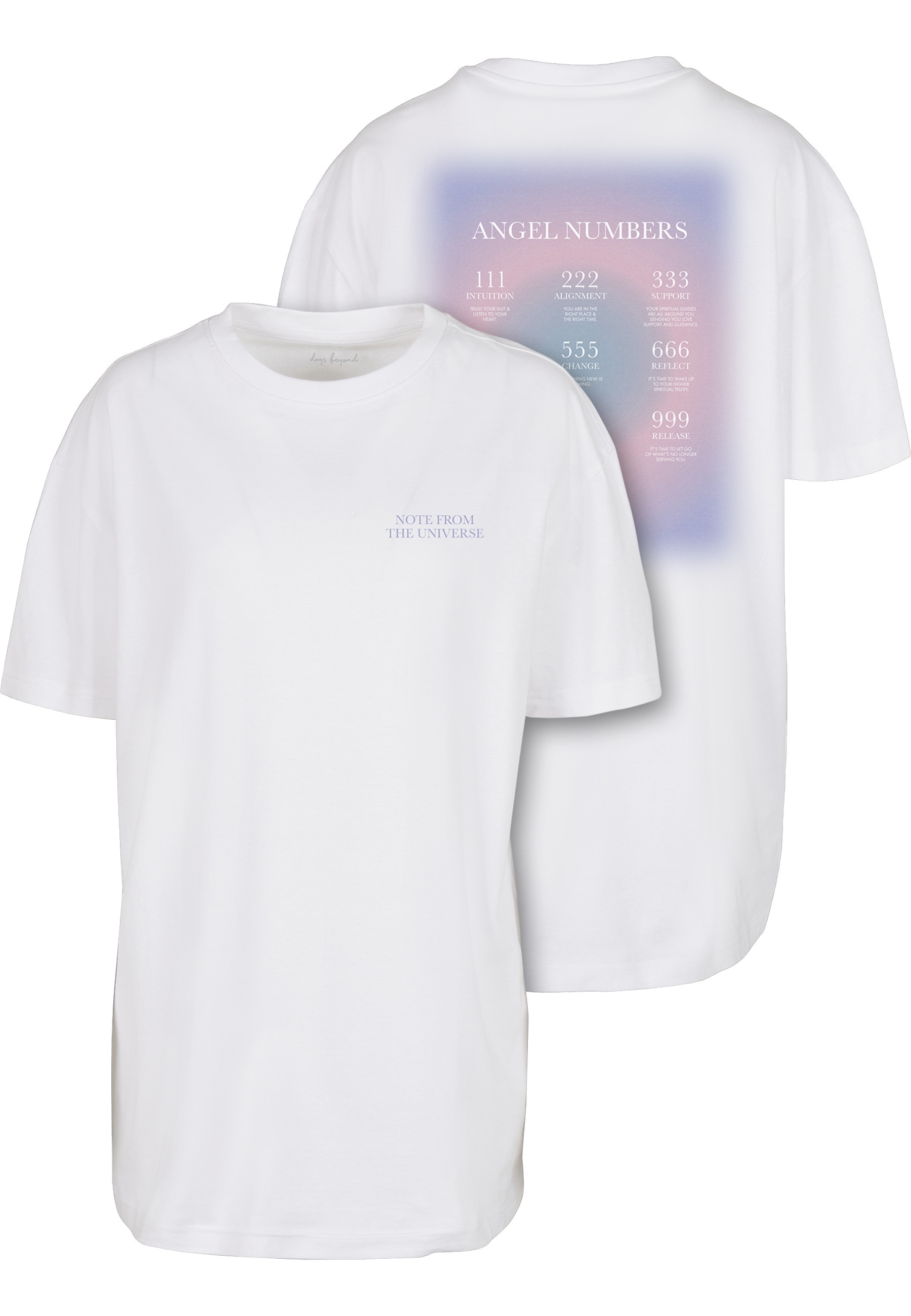 Miss Tee Kurzarmshirt »Miss Tee Damen Angel Numbers Oversize Boyfriend Tee« 1 Stk.