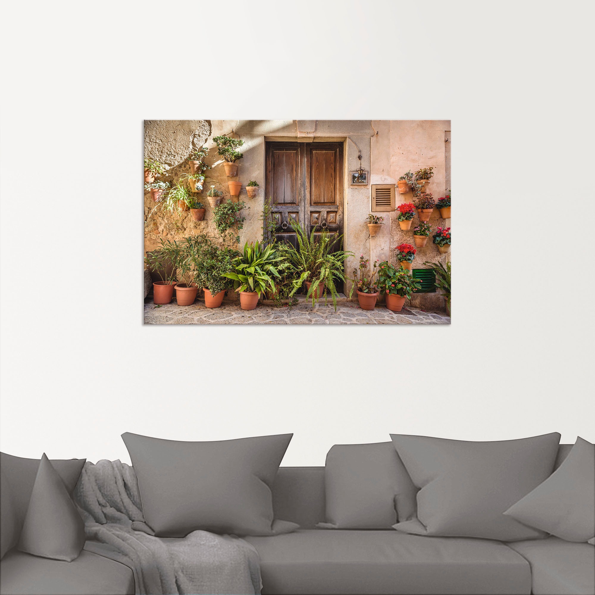 Artland Wandbild "Altstadtgasse Mallorca, Spanien", Pflanzenbilder, (1 St.) günstig online kaufen