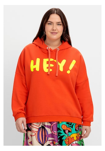 Sheego Kapuzensweatshirt »Kapuzensweatshirt«, mit Neon-Frontdruck kaufen