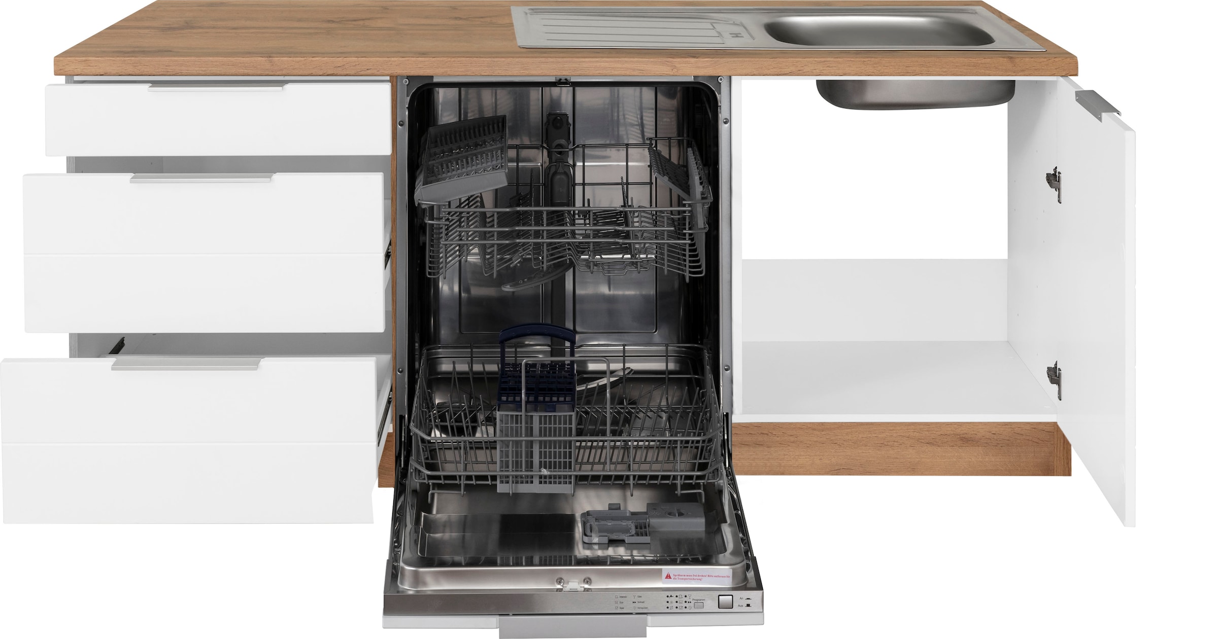 KOCHSTATION Winkelküche »KS-Luhe«, Stellbreite 240x270 cm, wahlweise mit oder ohne E-Geräten, MDF-Fronten