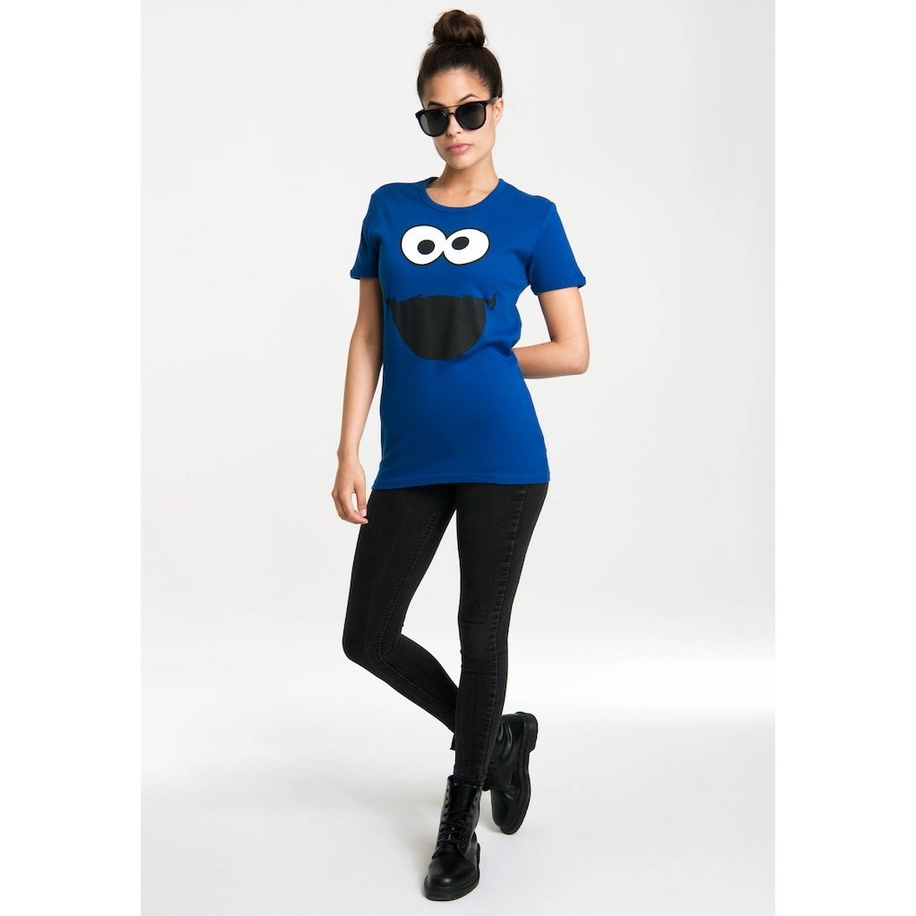LOGOSHIRT T-Shirt »Cookie Monster – Face«