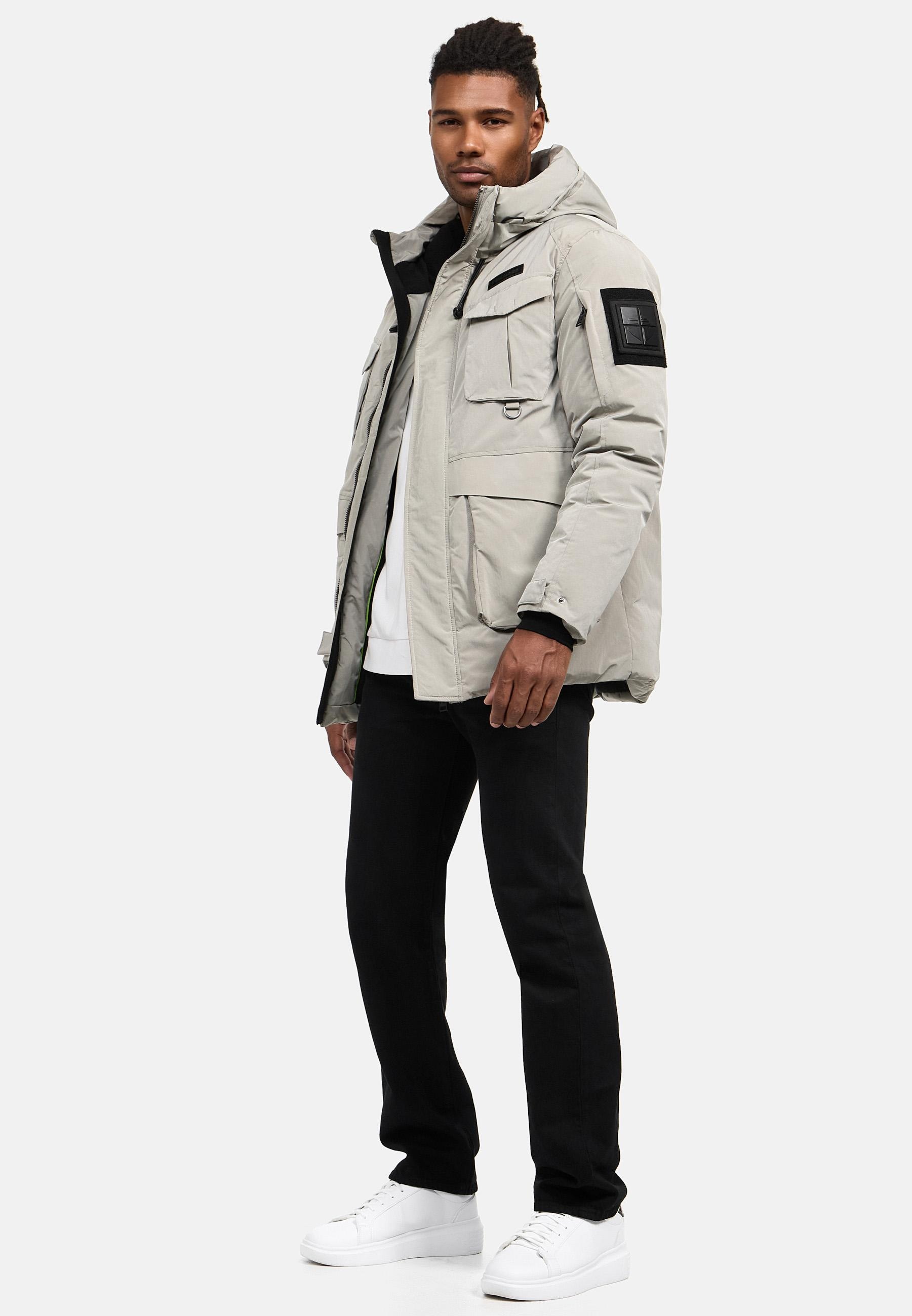 Stone Harbour Winterjacke »Edriik XX«, mit Kapuze, Warm gefütterte kurze Herren Jacke für den Winter