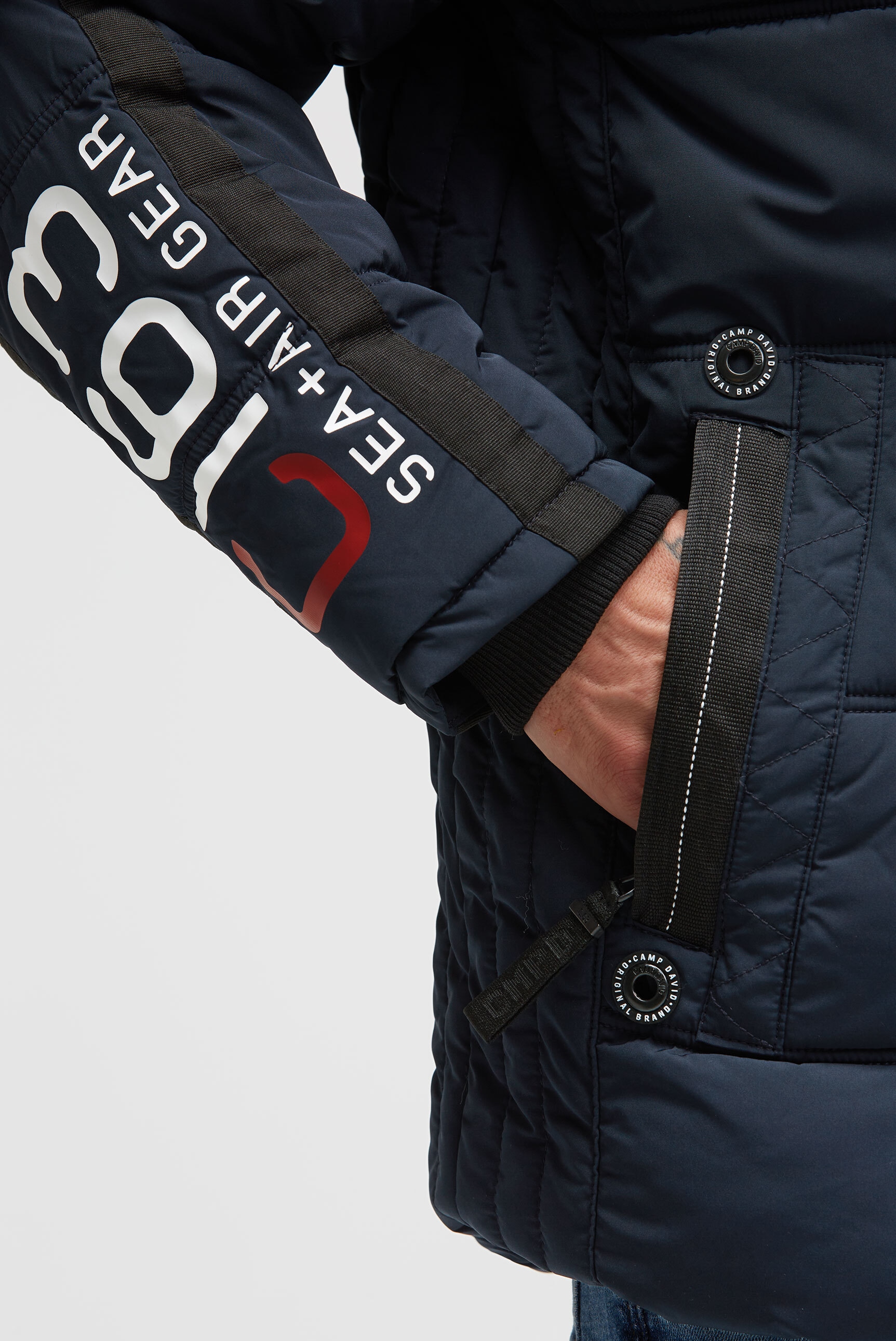 CAMP DAVID Winterjacke, mit Kapuze, mit Innentaschen