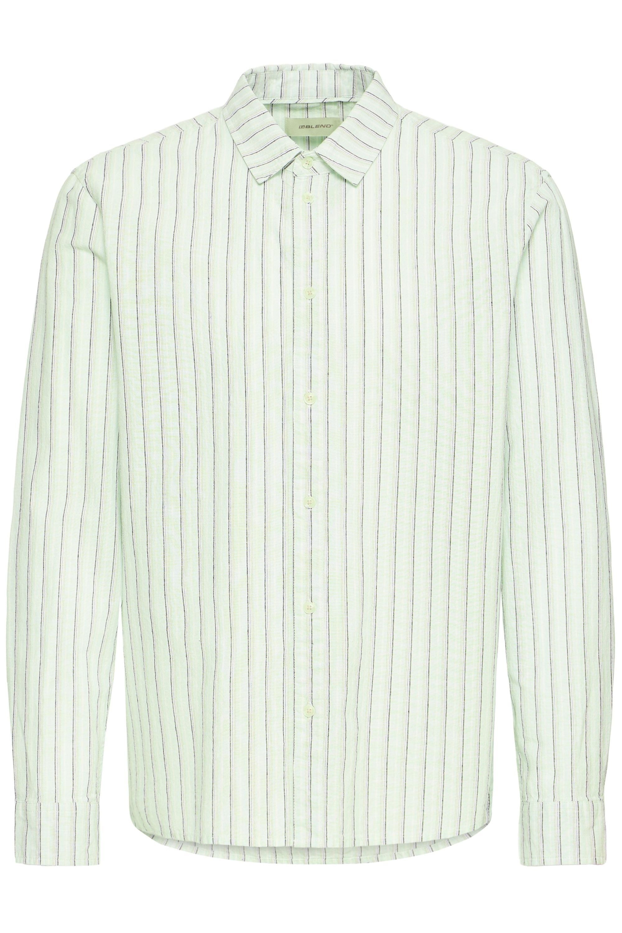 Blend Leinenhemd »BHAban Linen Mix Striped« Gestreiftes Hemd mit 2-Knopf-Manschette
