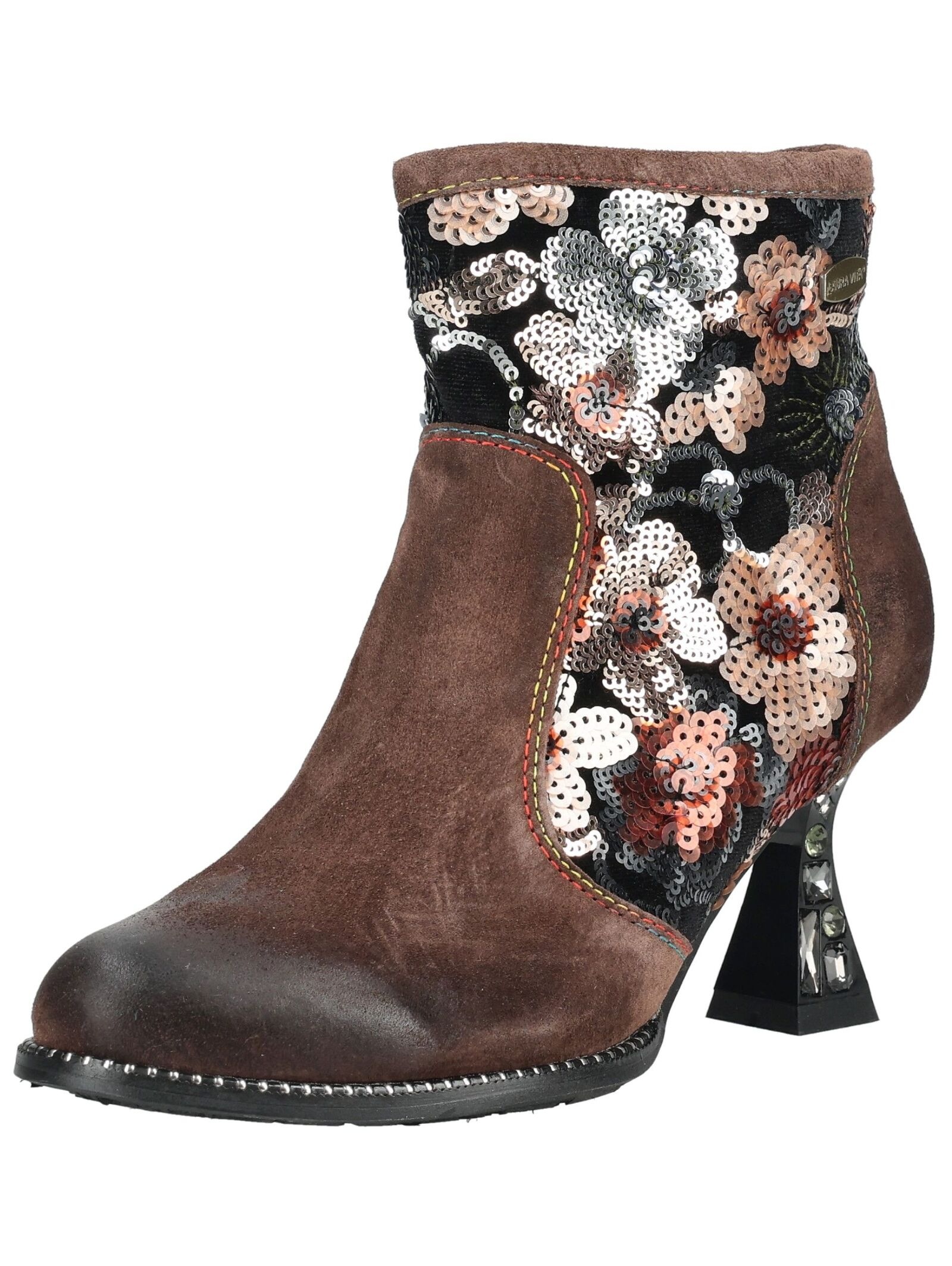 LAURA VITA High-Heel-Stiefelette "LAURA VITA Stiefelette Leder/Textil"