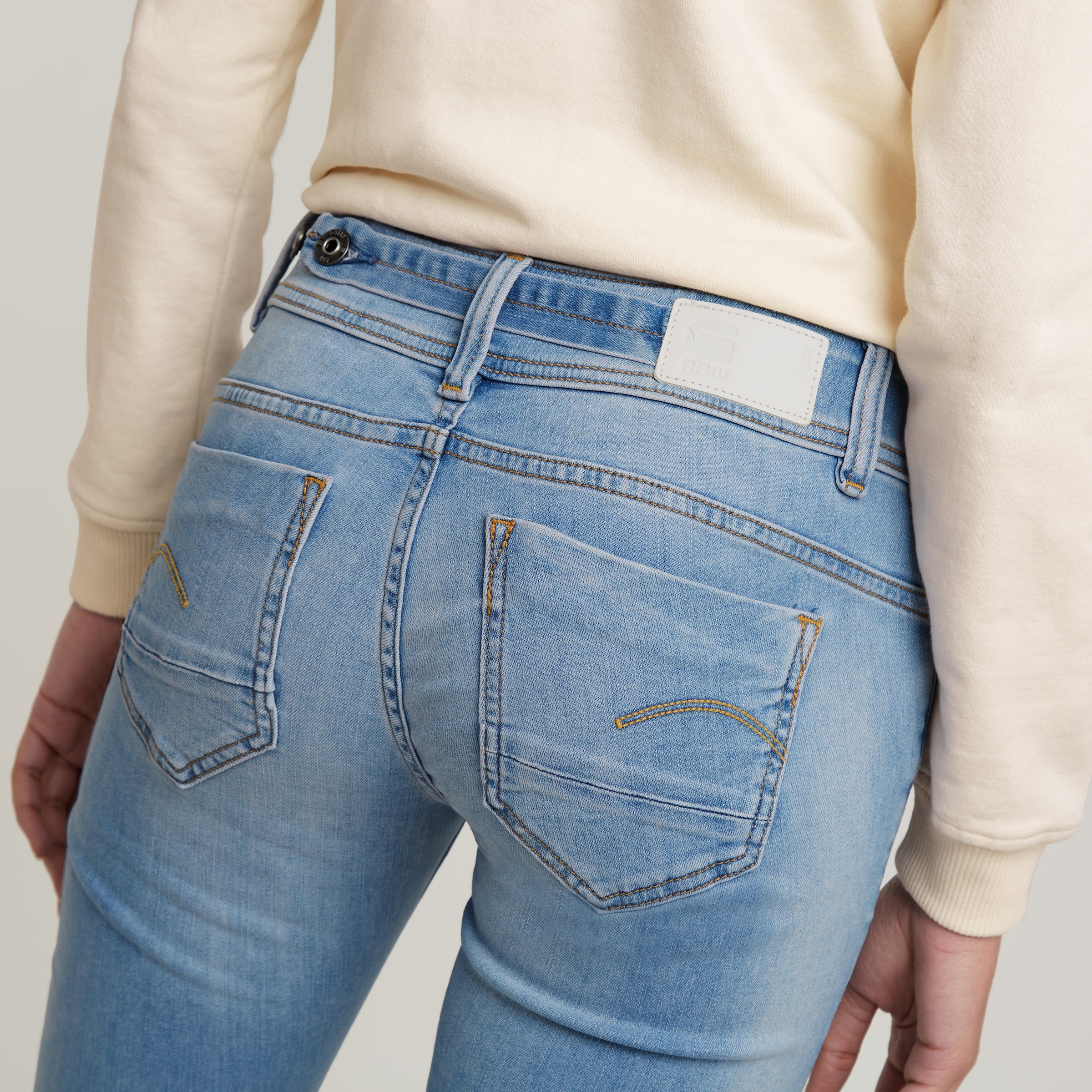 G-STAR Straight-Jeans »Midge Saddle Straight«, 5-Pocket-Design mit markanten Steppnähten