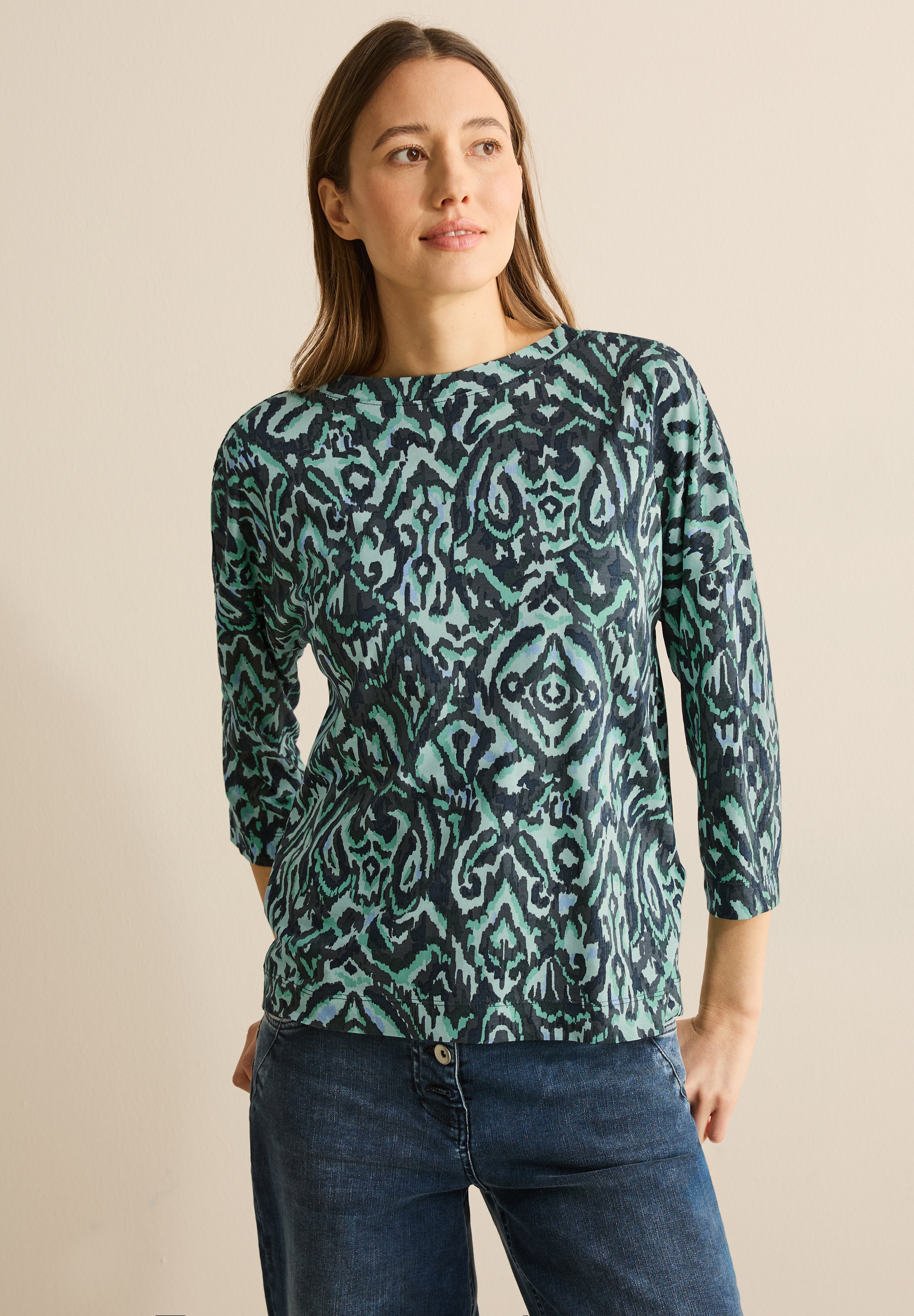 Cecil 3/4-Arm-Shirt, mit 3/4 Ärmeln