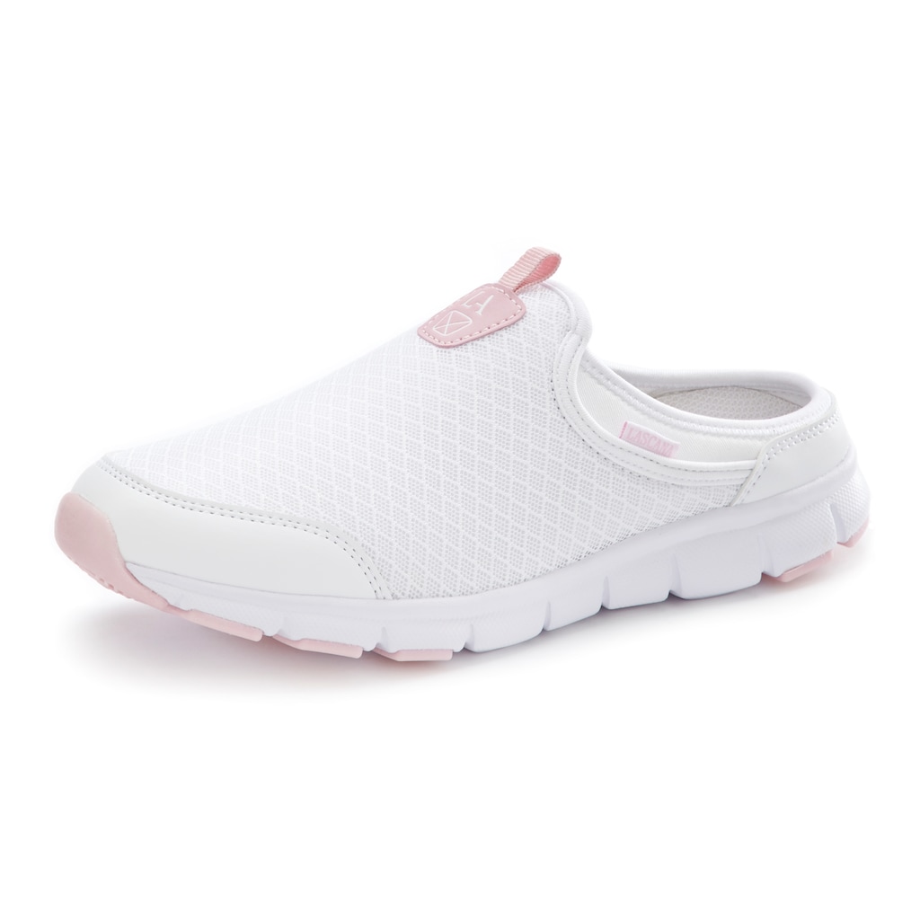 LASCANA Slip-On Sneaker, Halbschuh, Freizeitschuh, Sabot, Clogs aus leichtem Mesh-Material