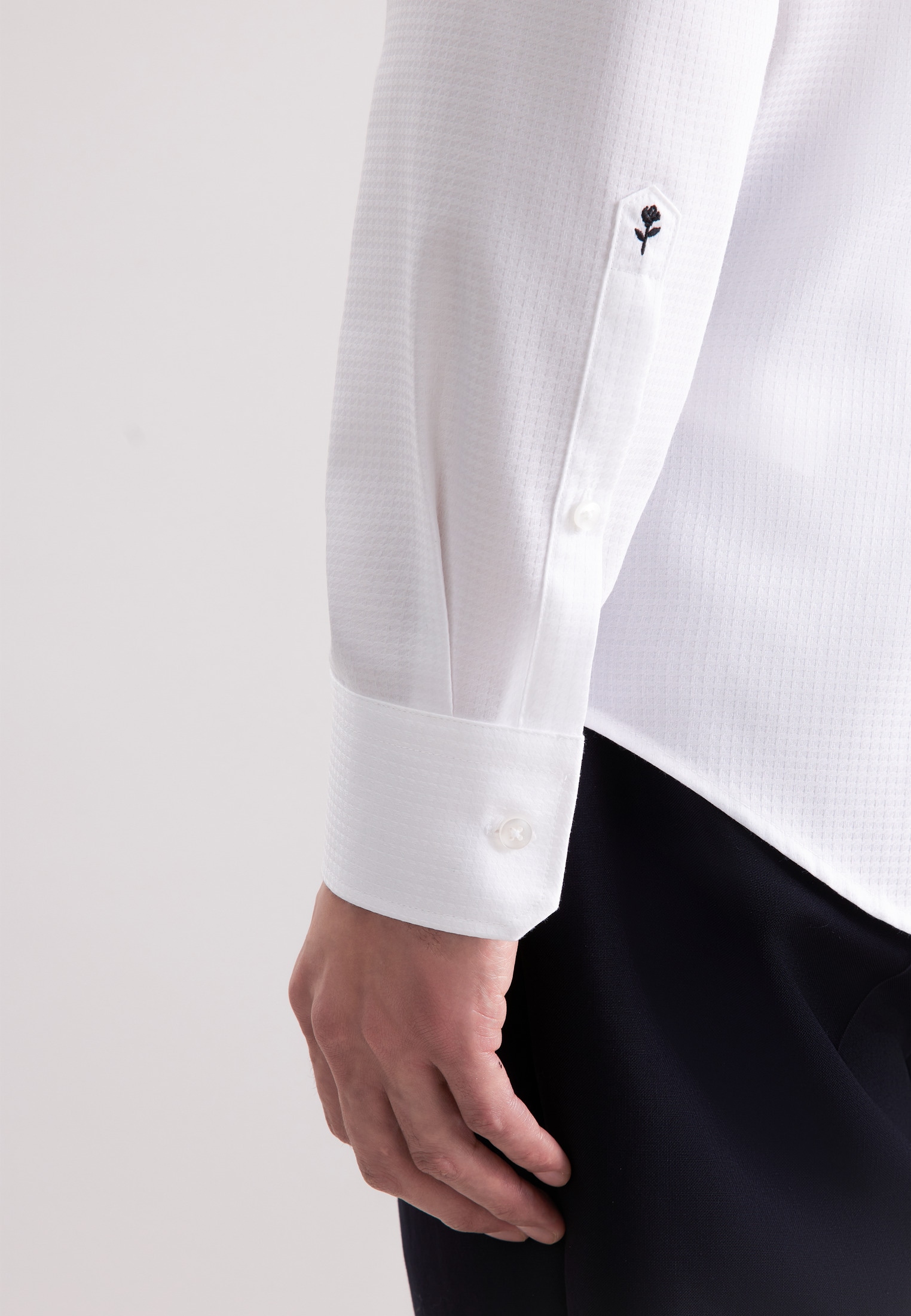 seidensticker Businesshemd »Schwarze Rose« Shaped 1/1 Kentkragen Pepita