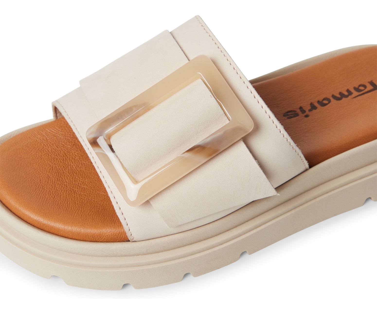 Tamaris Pantolette, Plateau, Sommerschuh mit modischer Zierschnalle