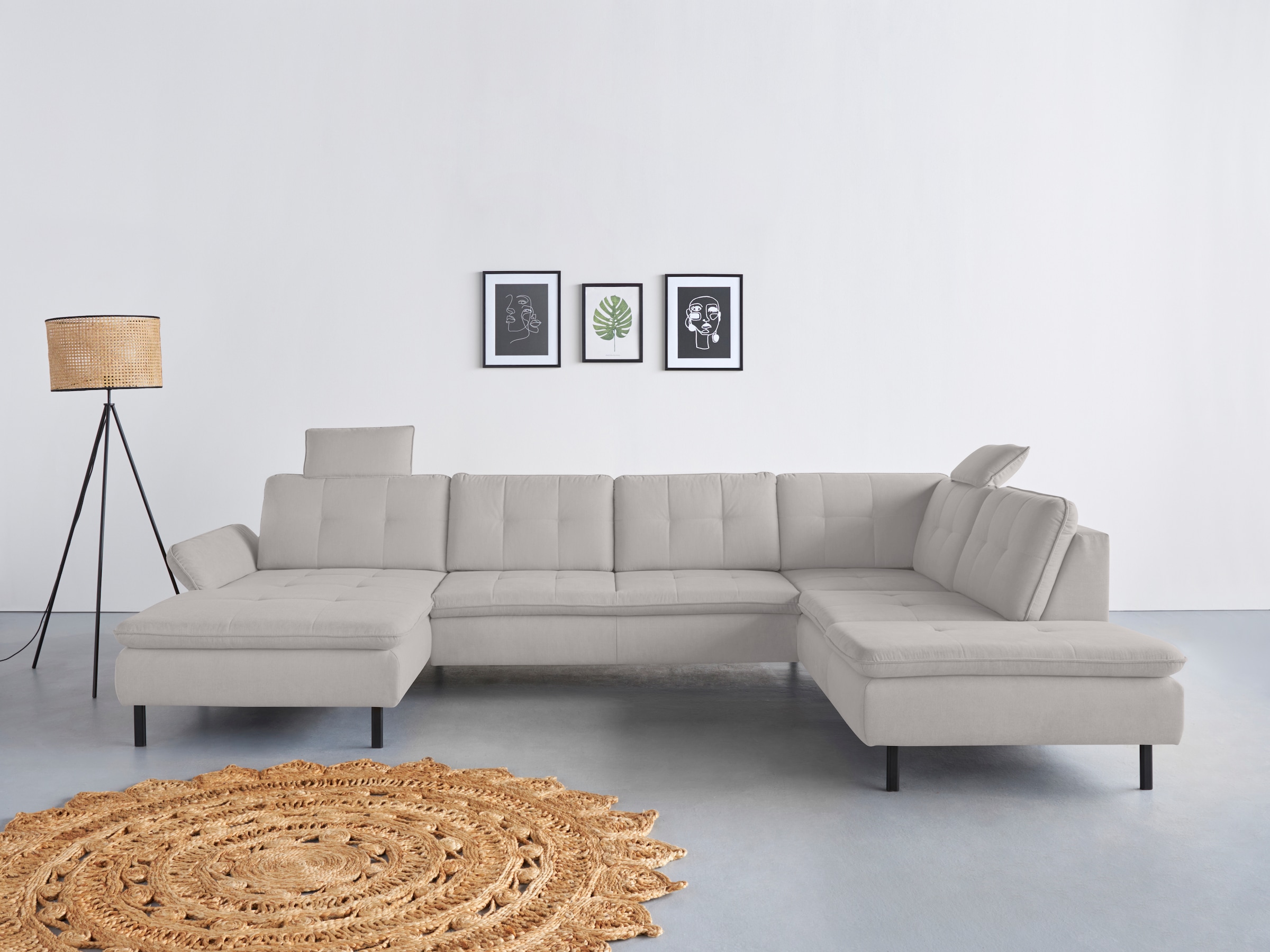 Home affaire "Birkholm U-Form" Armlehnverstellung, auch in Easy Clean Bezug günstig online kaufen