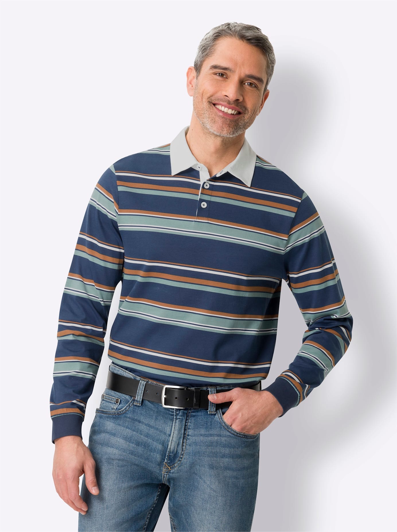 Classic Poloshirt "Langarm-Poloshirt", (1 tlg.) günstig online kaufen
