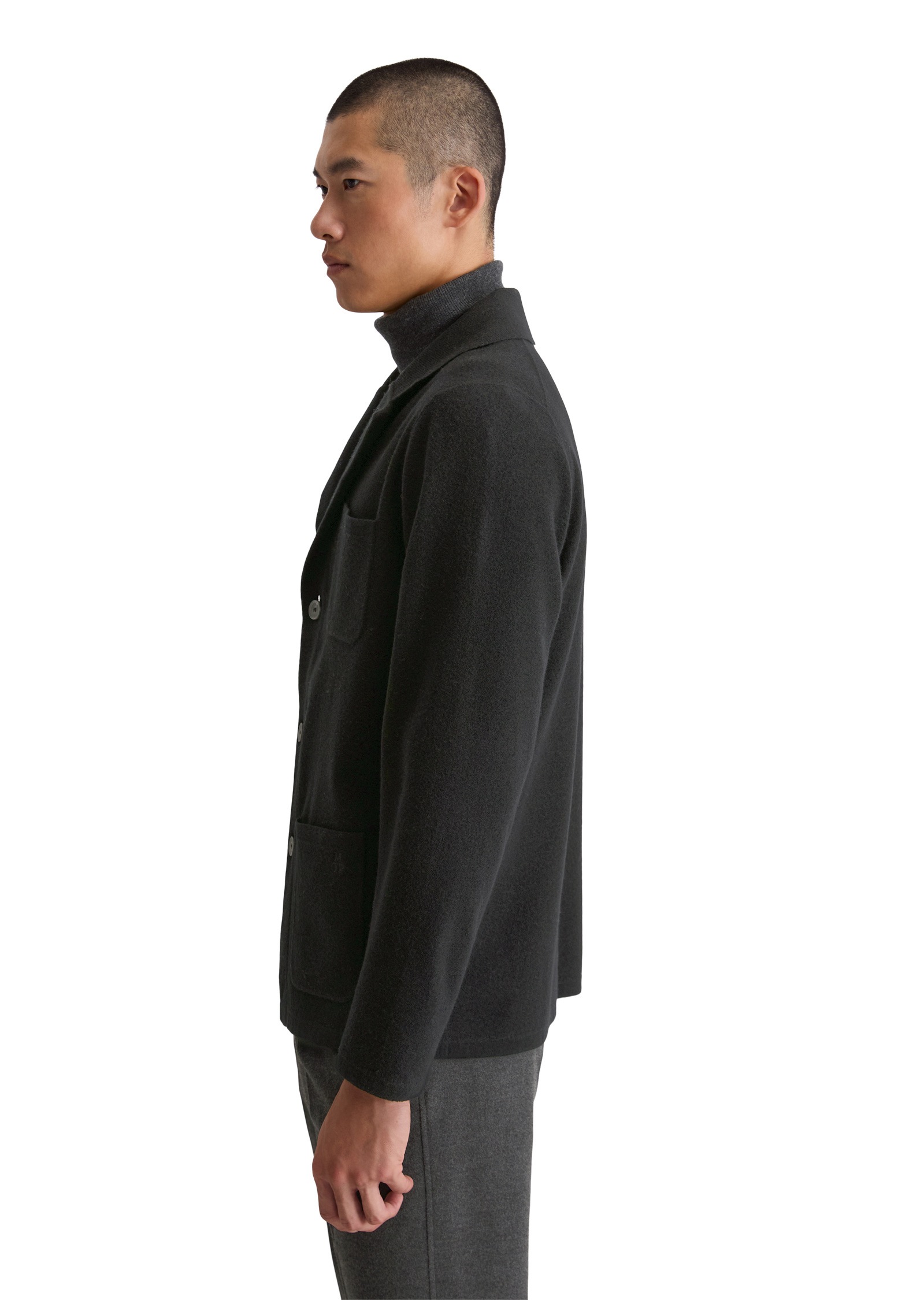 Marc OPolo Strickjacke "aus gewalktem Schurwolle-Mix" günstig online kaufen