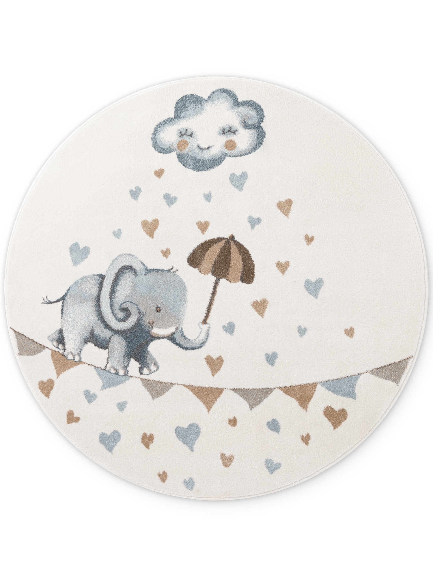 Villeroy & Boch Kinderteppich "Walk like an Elephant Rainy" rund 9 mm Höhe günstig online kaufen