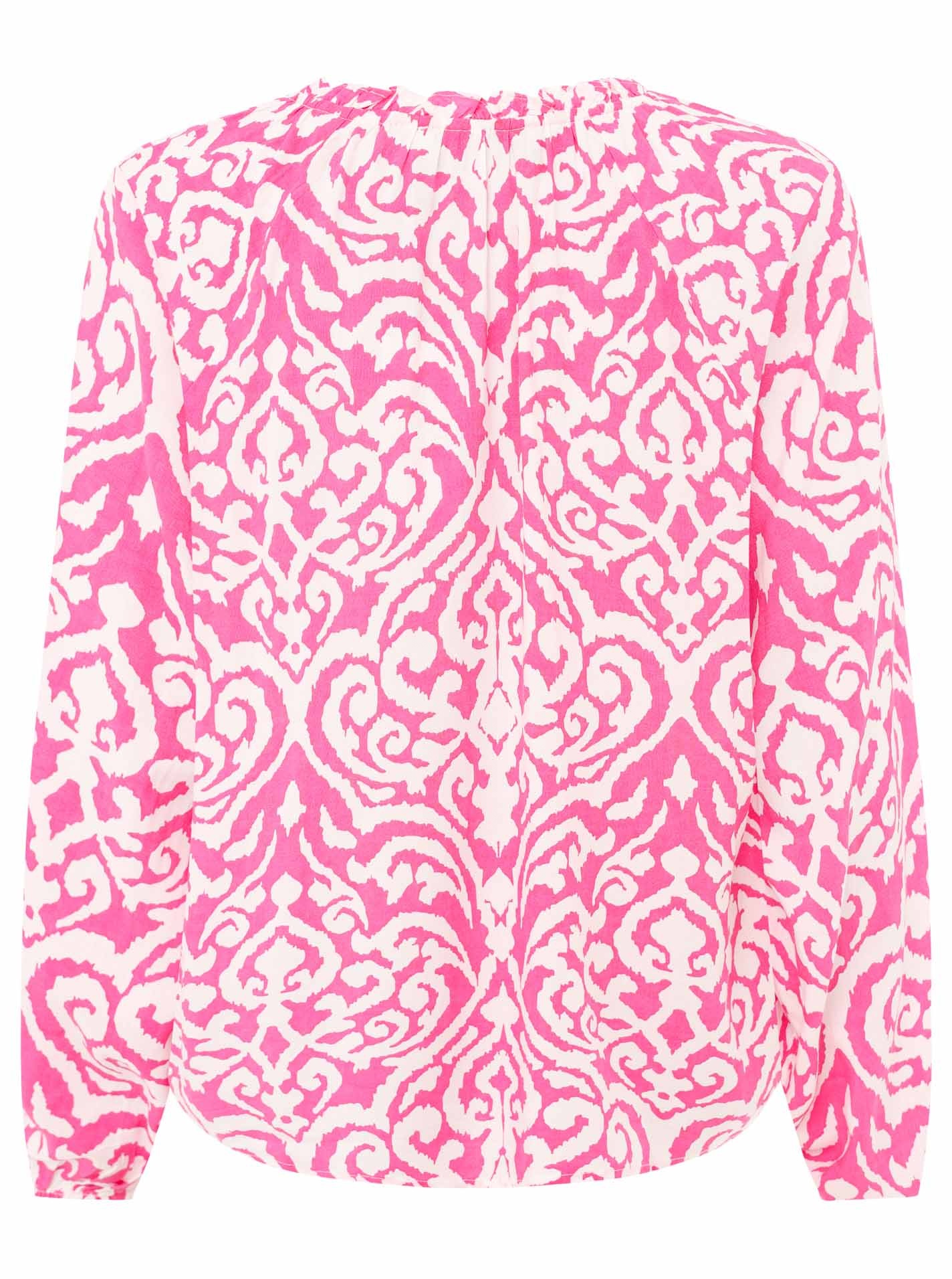 Zwillingsherz Schlupfbluse ""Ornamente"", Lamgarm, Ornament-Muster, Tasseln günstig online kaufen