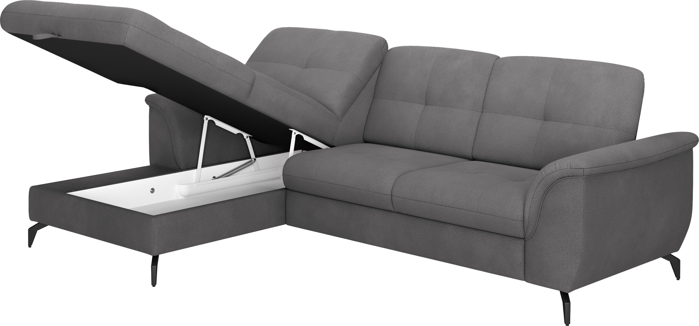 sit&more Ecksofa »Zora L-Form«, wahlweise mit Bettfunktion und Bettkasten