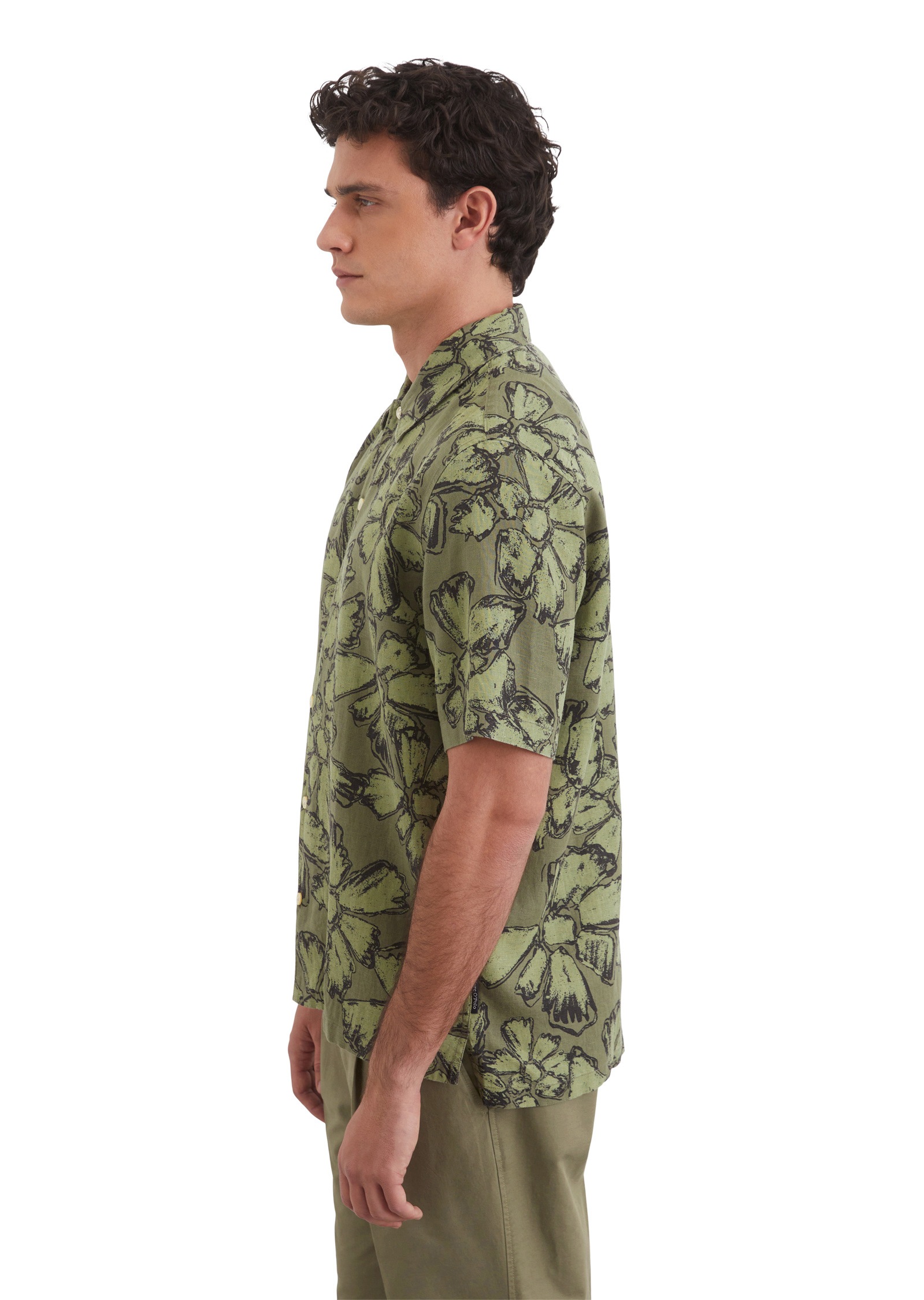 Marc OPolo Kurzarmhemd "aus reinem Leinen" günstig online kaufen