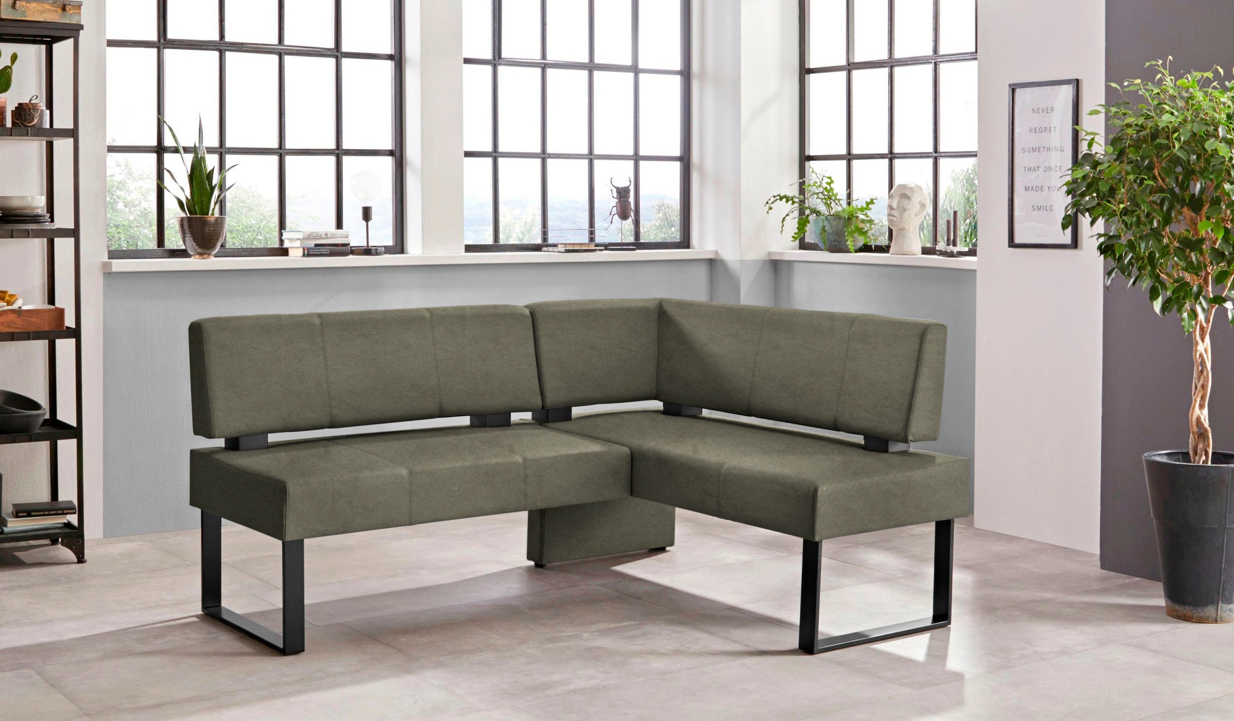 Home affaire Eckbank "Oliver mit Metallgestell, Küchenbank" verschiedene Be günstig online kaufen