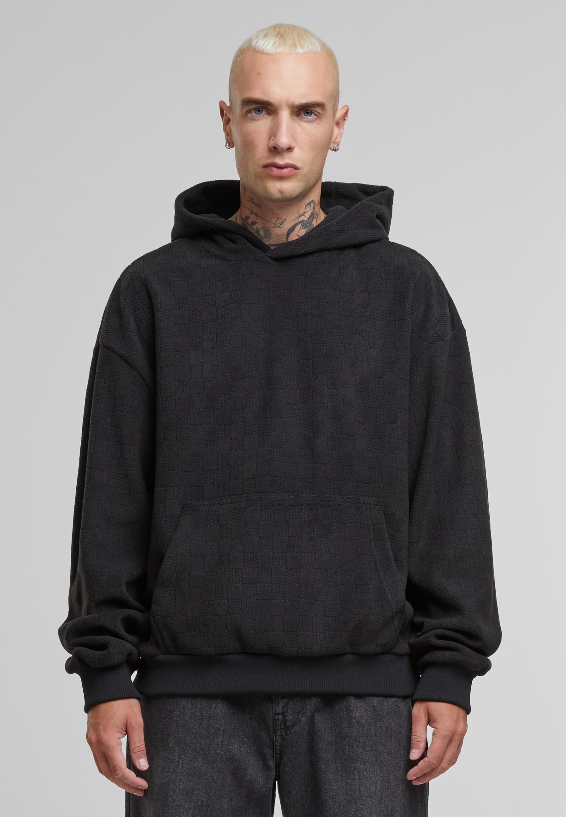 URBAN CLASSICS Kapuzensweatshirt »Urban Classics Jaquard Velvet Suit«, (1 tlg.)