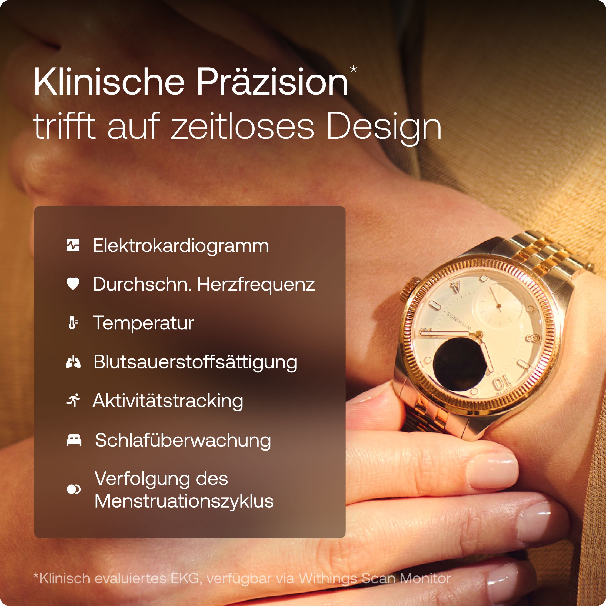 Withings Smartwatch »ScanWatch Nova Brilliant Edition 39mm«, (1.6 cm / 0.63 Zoll),)