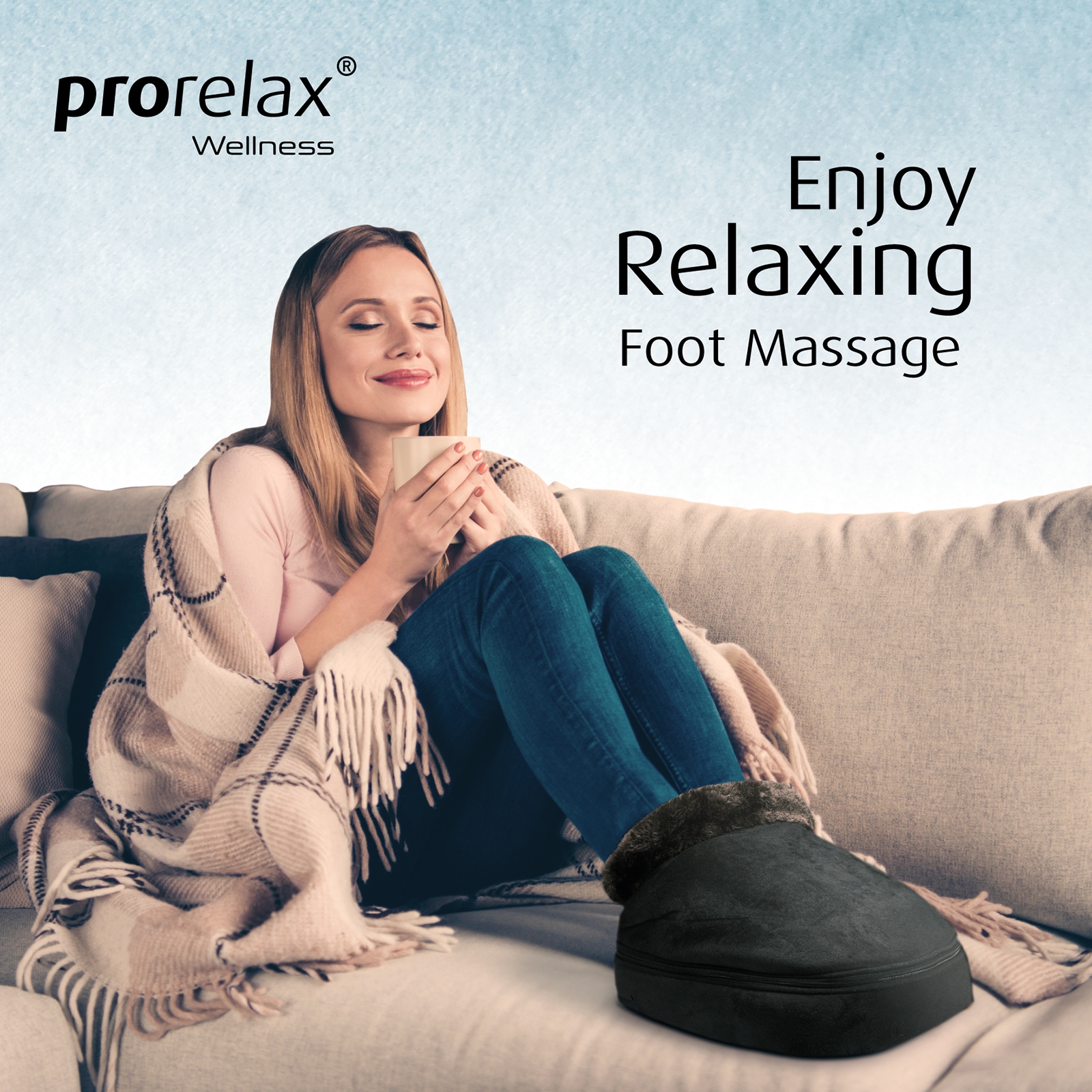 prorelax Shiatsu-Fußmassagegerät »12119 Shiatsu Fuß-Massager«, (2 tlg.), mit zuschaltbarer Wärme-Funktion