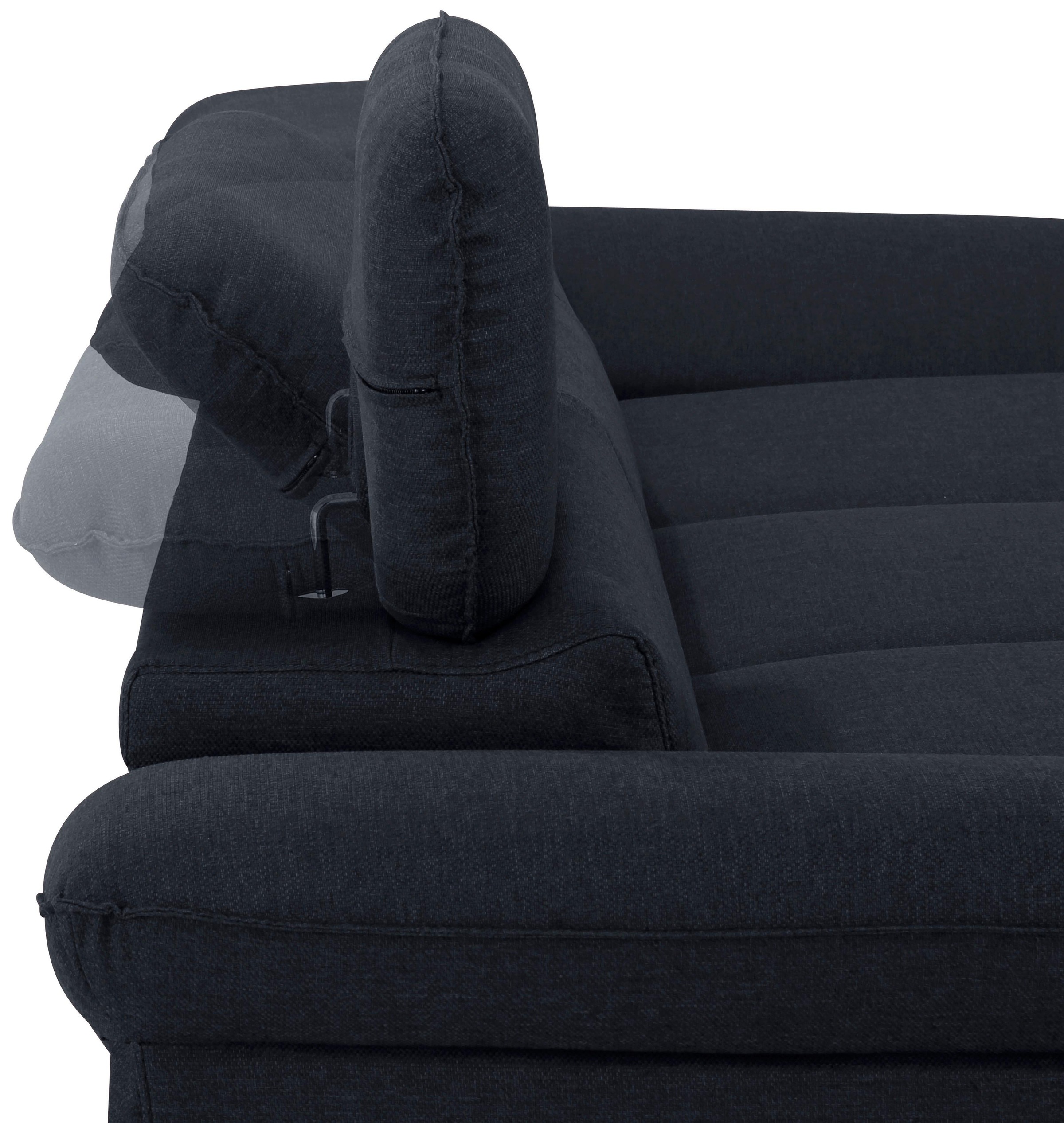 Home affaire Ecksofa »Pilot L-Form«, mit Kopfteilverstellung, wahlweise mit Bettfunktion & Bettkasten