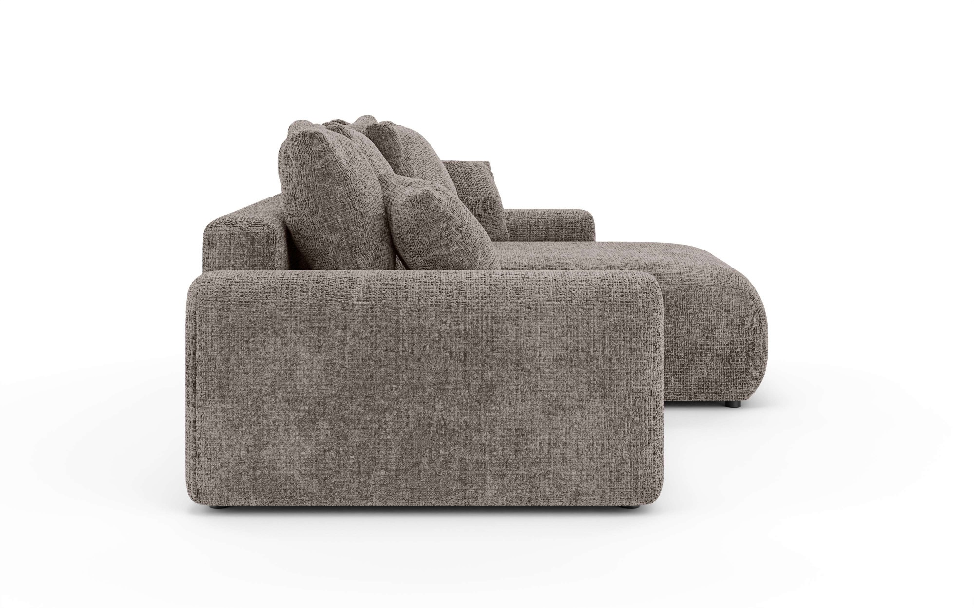 Home affaire Ecksofa »LAKESIDE klein mit Bettfunktion und Bettkasten, B/T/H 235/142/84 cm«, L-Form, Recamiere beidseitig montierbar, mit Wellenunterfederung