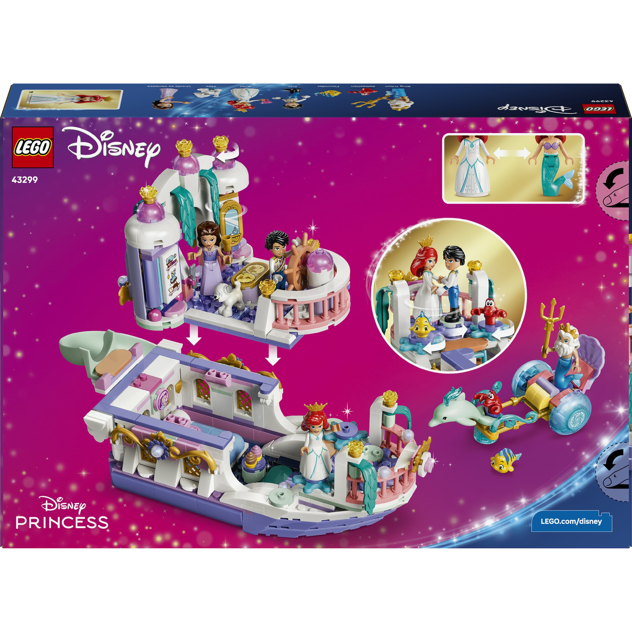 LEGO® Konstruktionsspielsteine »Arielles Königliches Hochzeitsboot (43299), LEGO Disney Princess« Made in Europe