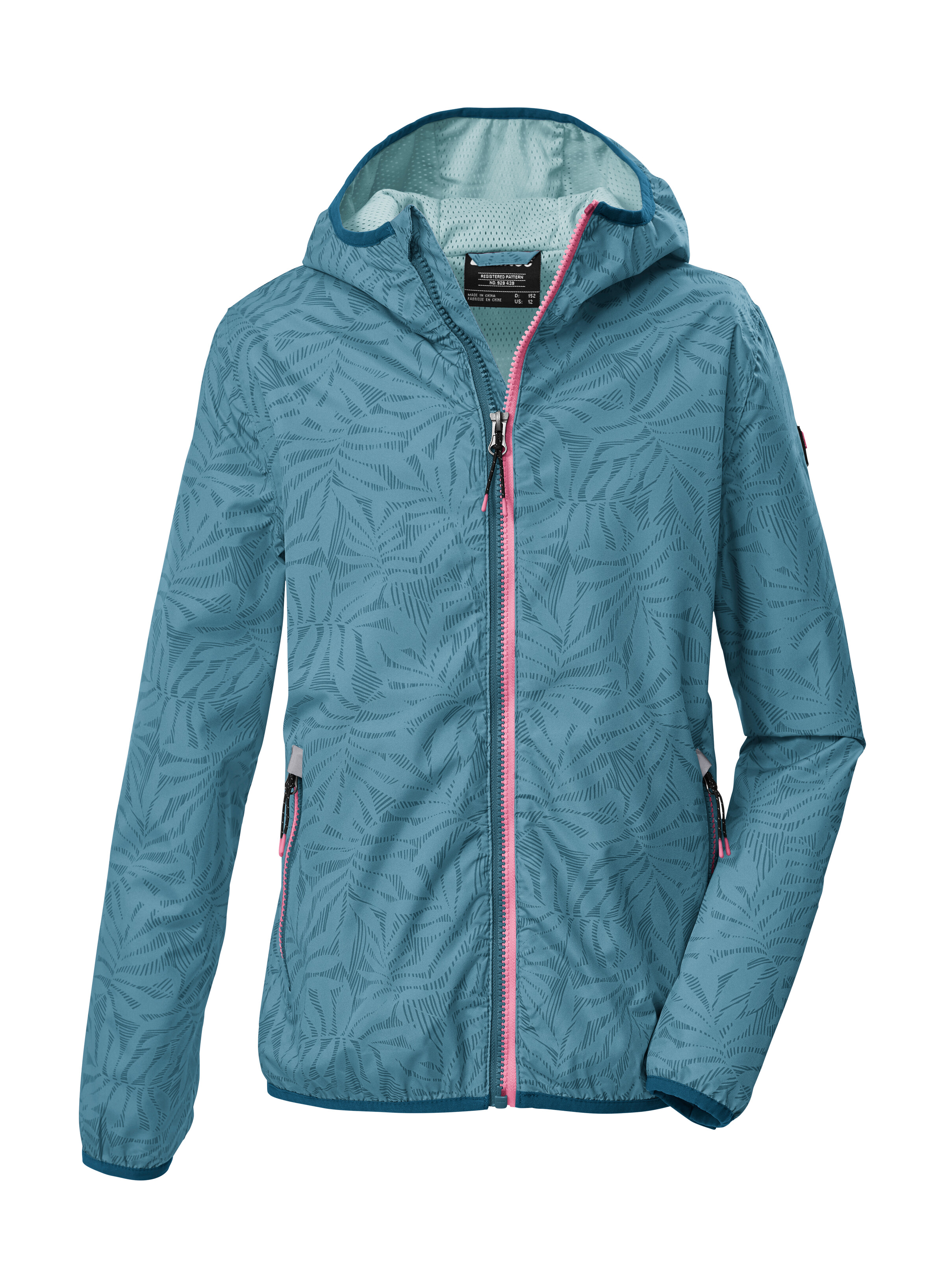 Killtec Funktionsjacke "KOS 163 GRLS JCKT" Leichte, wasserdichte Mädchenjacke mit reflektierenden Elementen