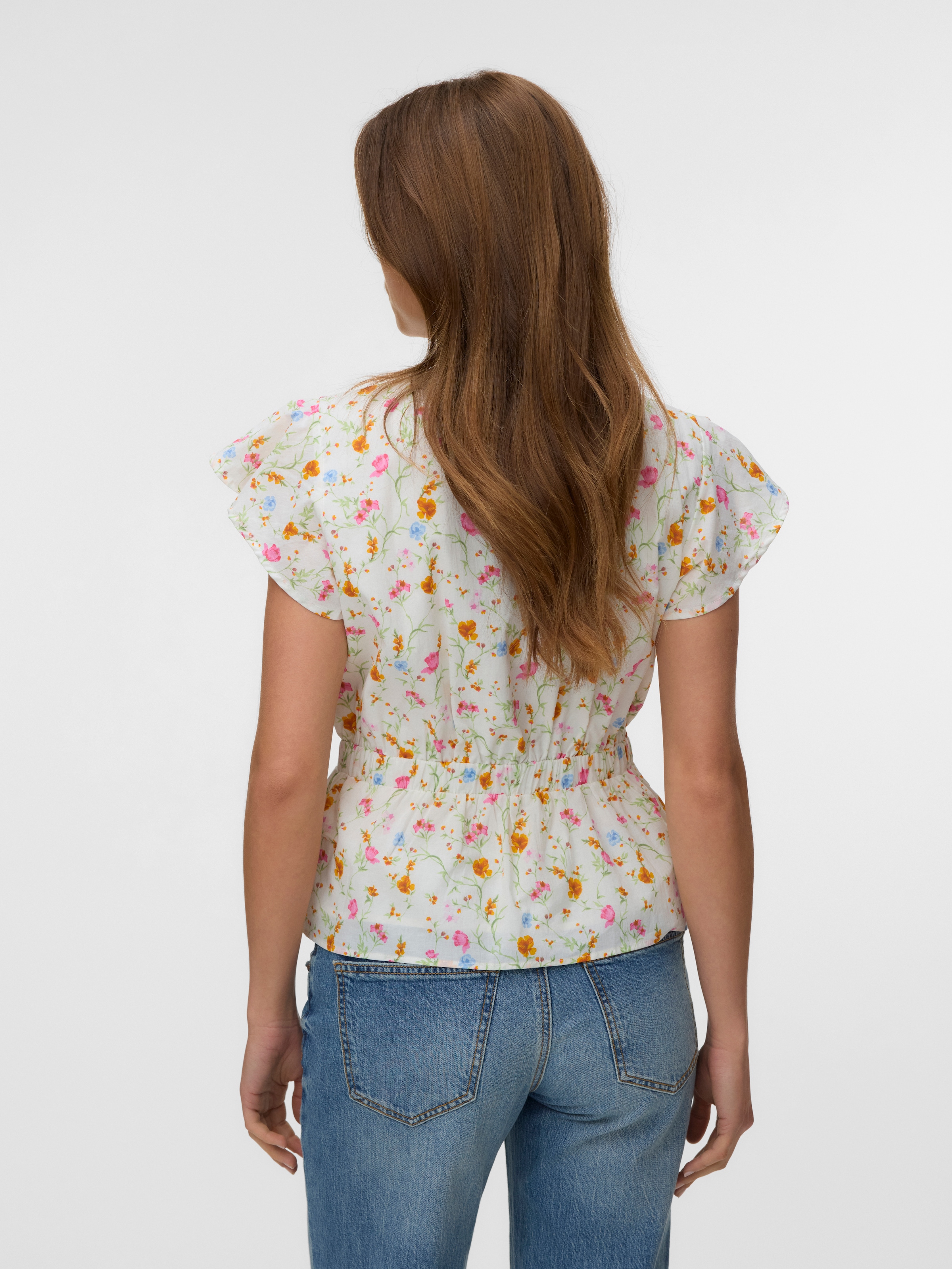 Vero Moda Rüschenbluse »VMSIV IVANA CS TOP WVN« Baumwolle