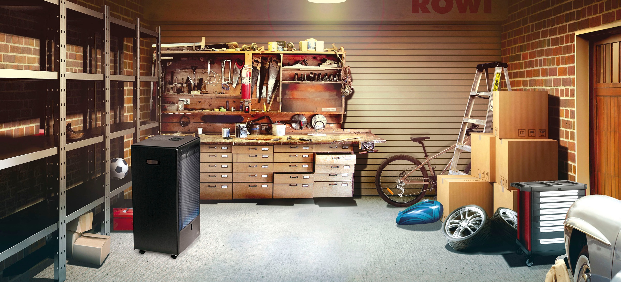 ROWI Heizgerät »Blue Flame HGO 4200/2 BF Pro Premium+«, 4200 W, gasbetrieben