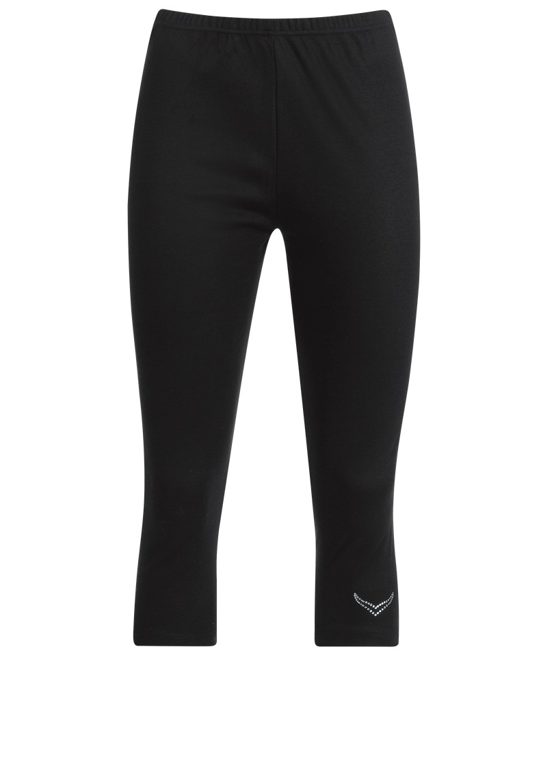 Trigema Leggings "TRIGEMA Leggings 3/4 mit Kristallsteinen", (1 tlg.) günstig online kaufen