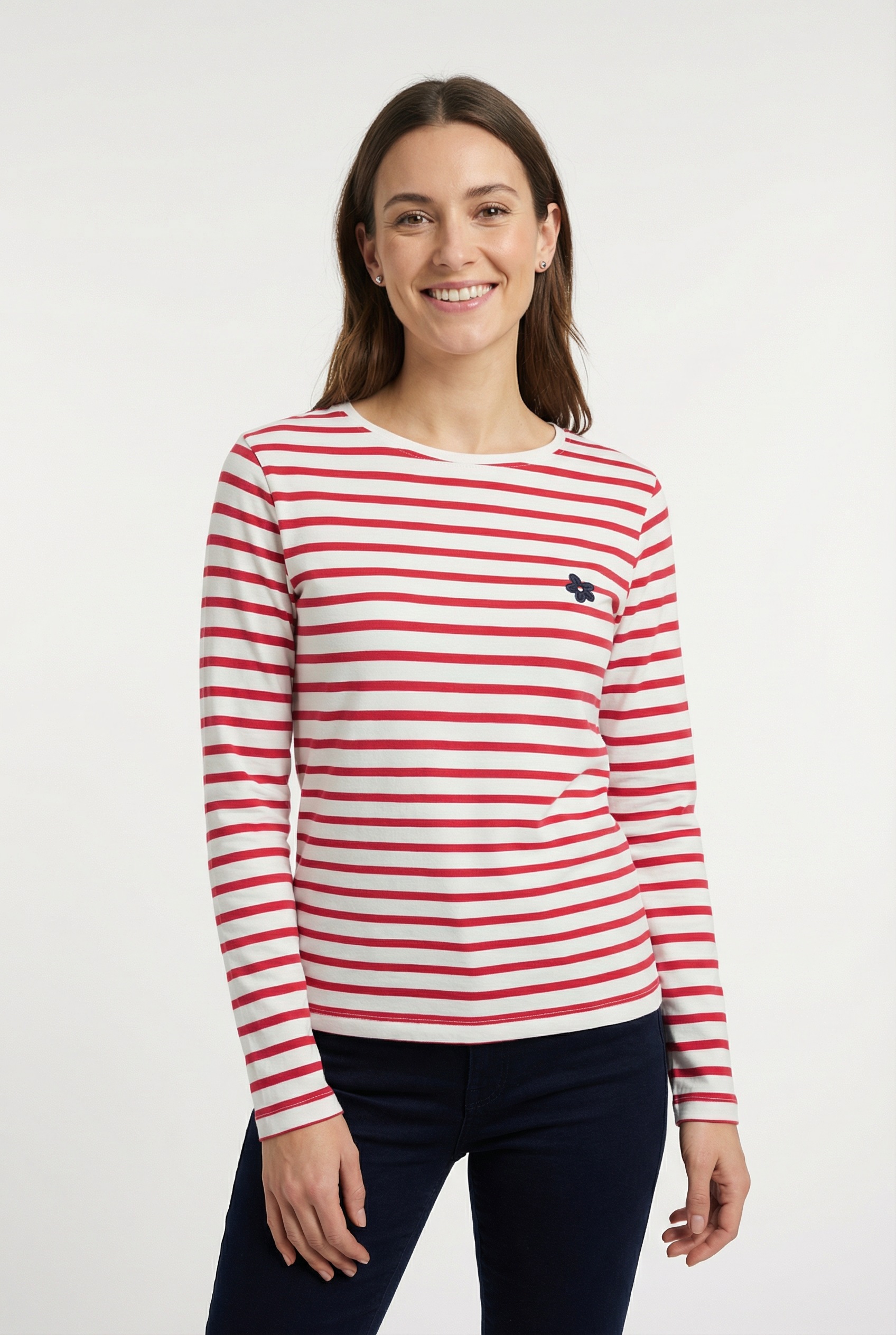 FREEQUENT Langarmshirt "FQFAMILA-TEE" im Streifen-Design günstig online kaufen